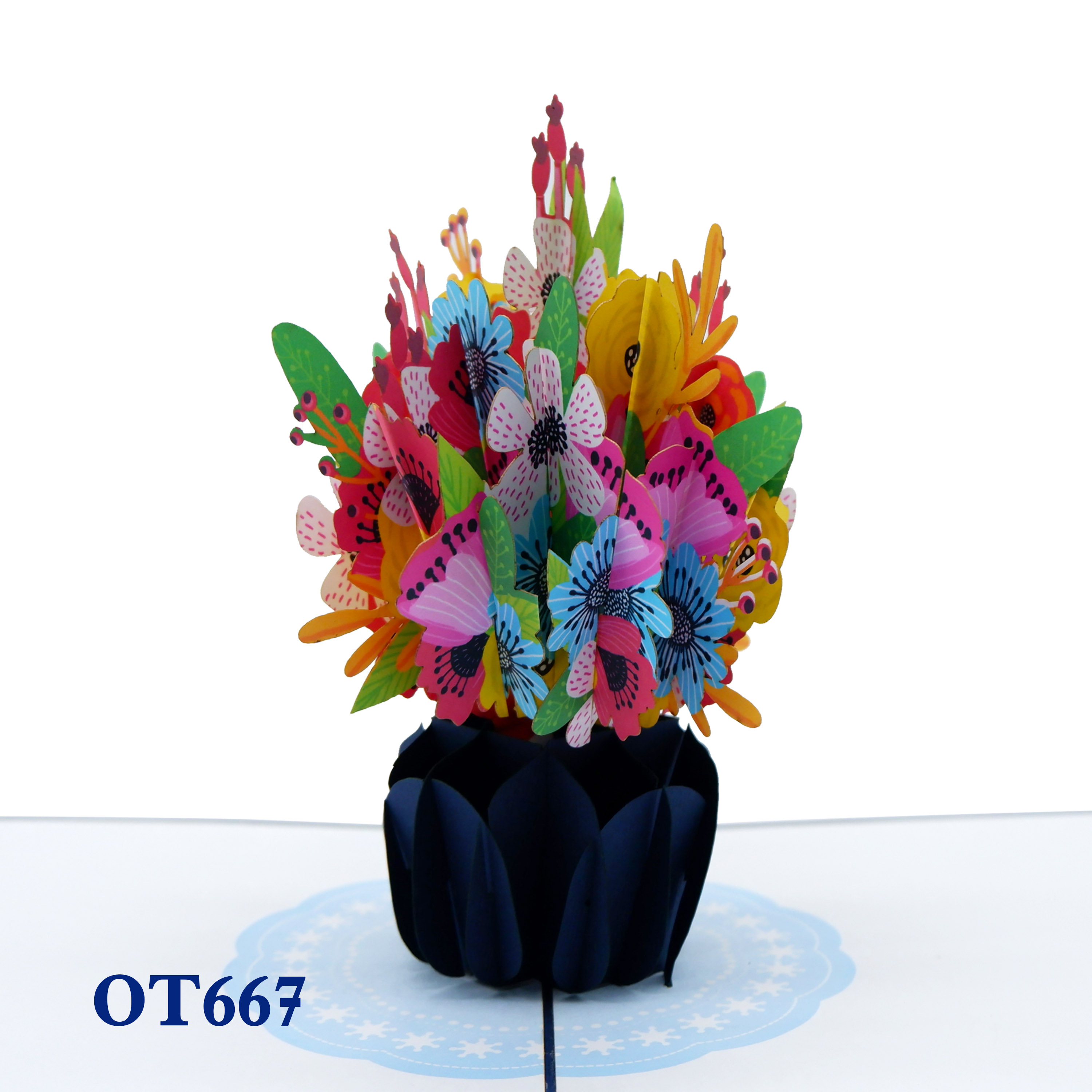 Flowers Vase Pop Up Card