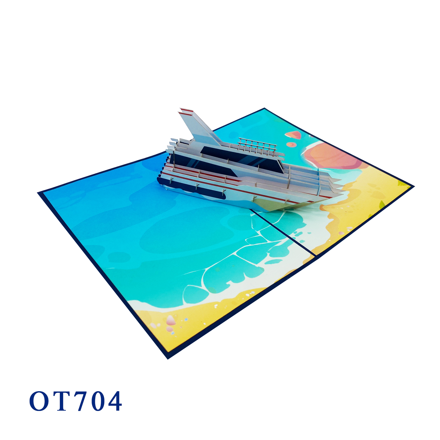 Yacht Pop Up 3D Greeting Card