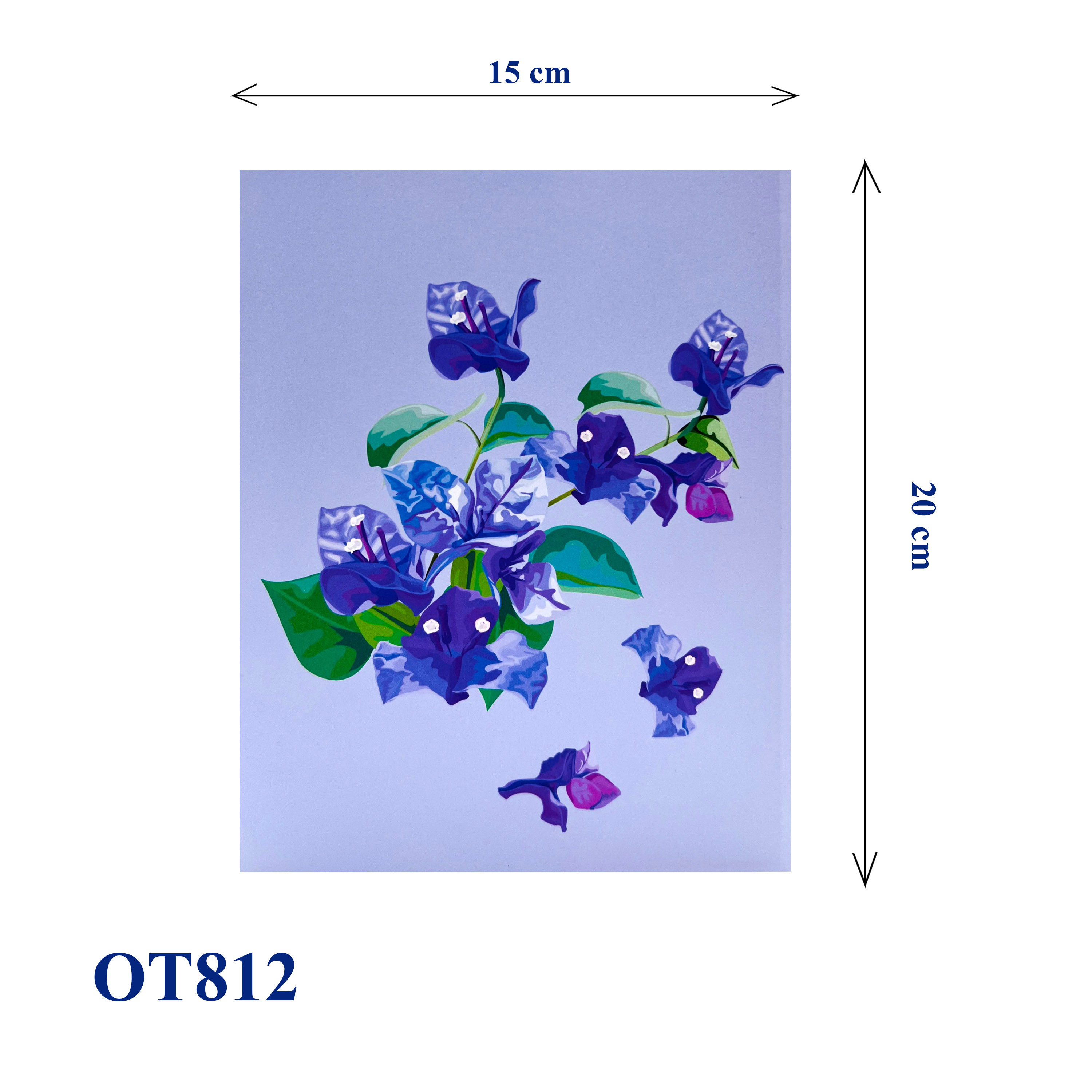 Purple Bougainvillea Pop Up Card