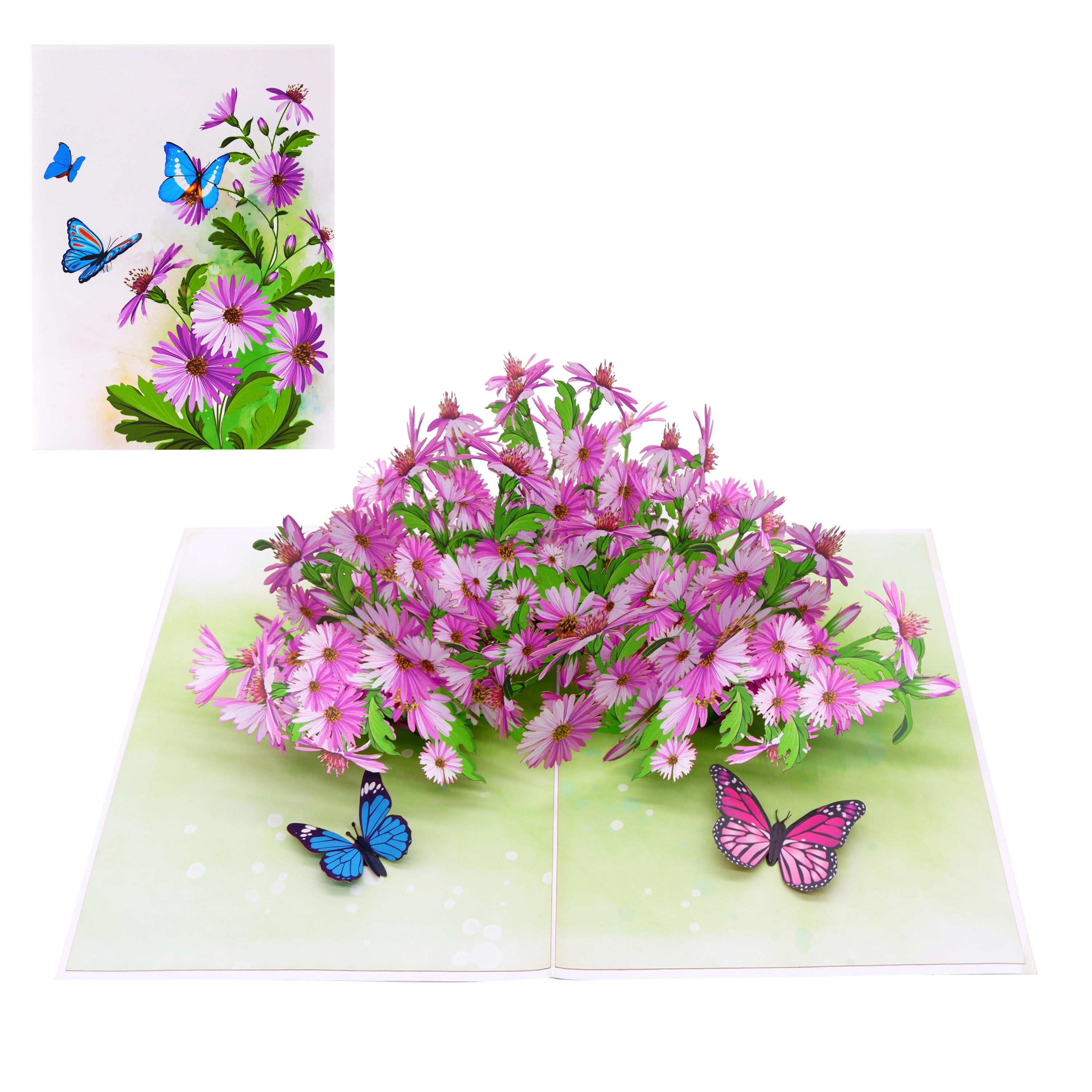 Purple Daisy Pop Up Card