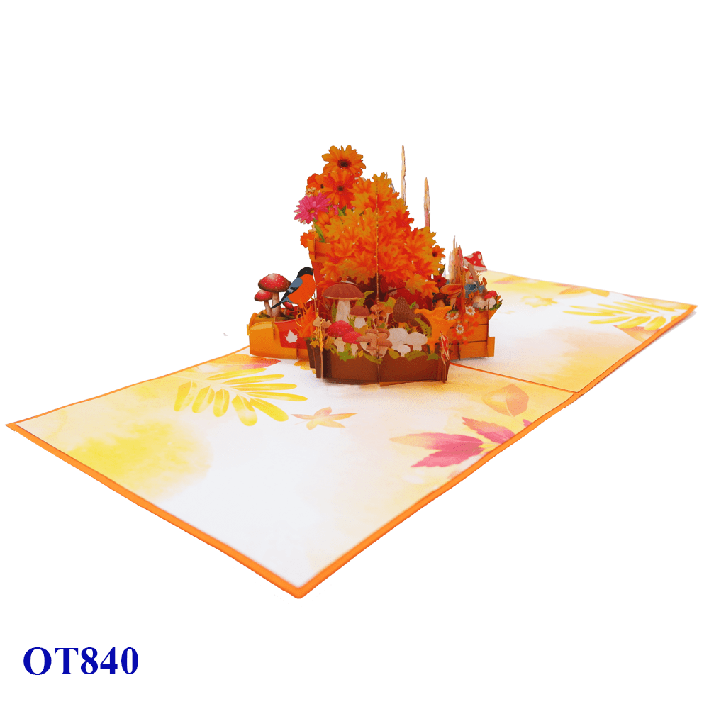 Autumn Boots Pop Up Card