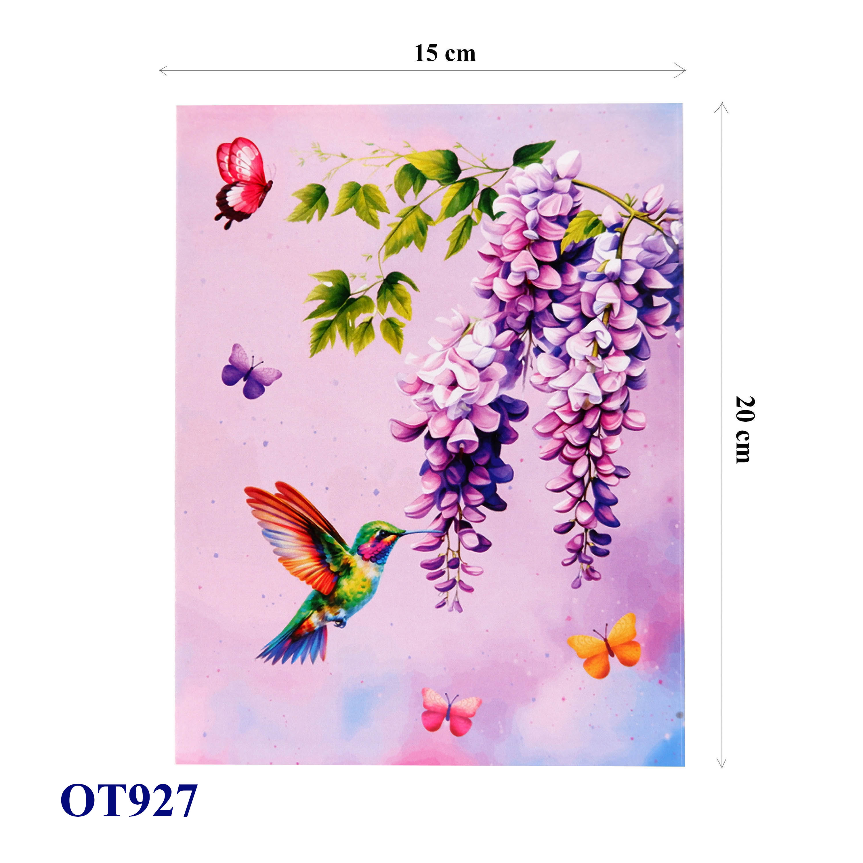 Hummingbird & Wisteria Pop Up Card