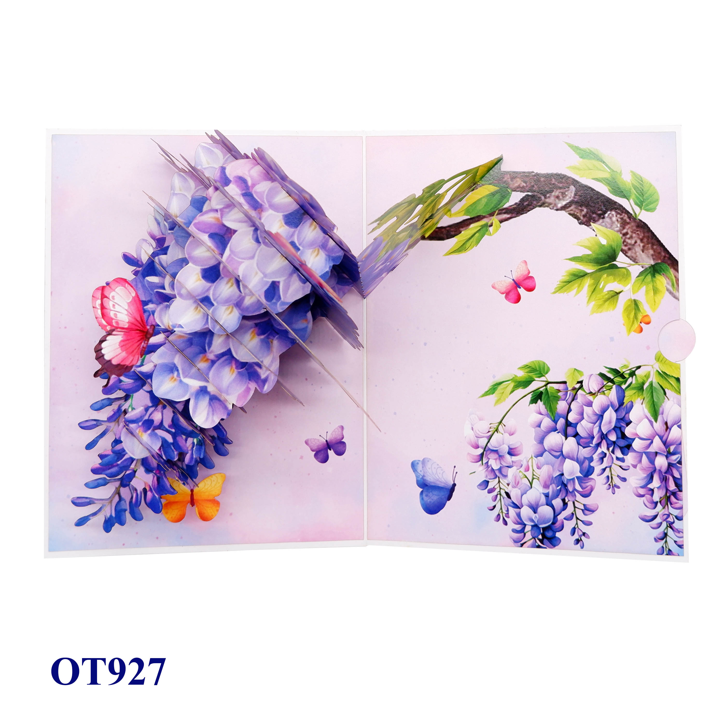Hummingbird & Wisteria Pop Up Card