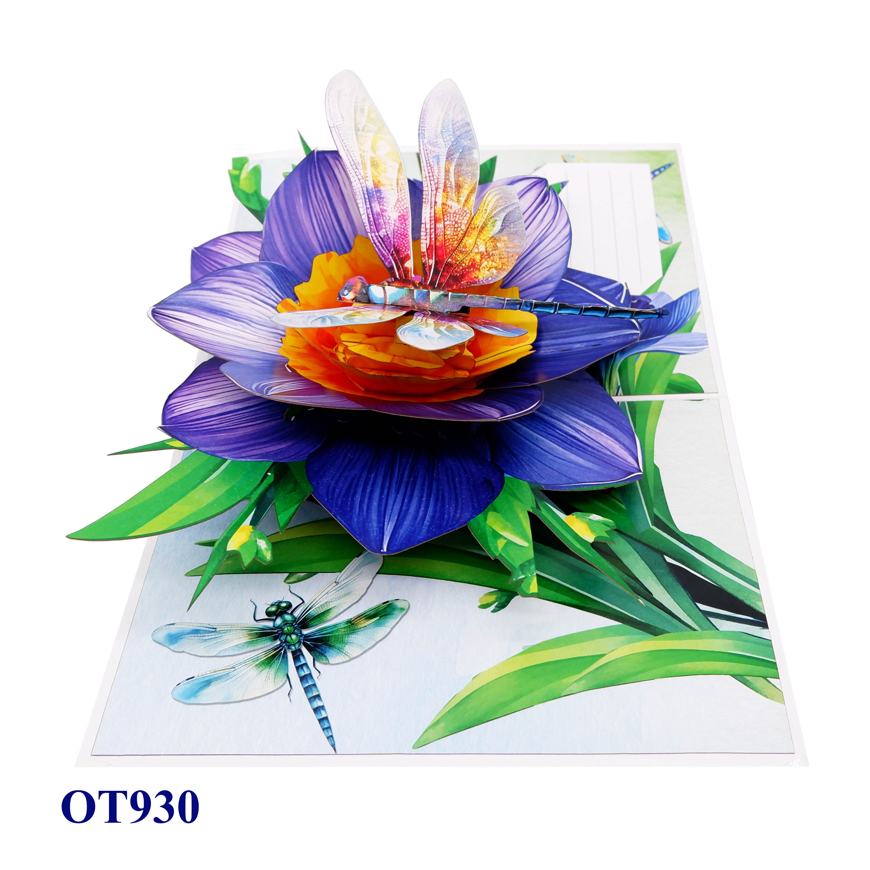 Purple Narcissus Flowers Pop Up Card