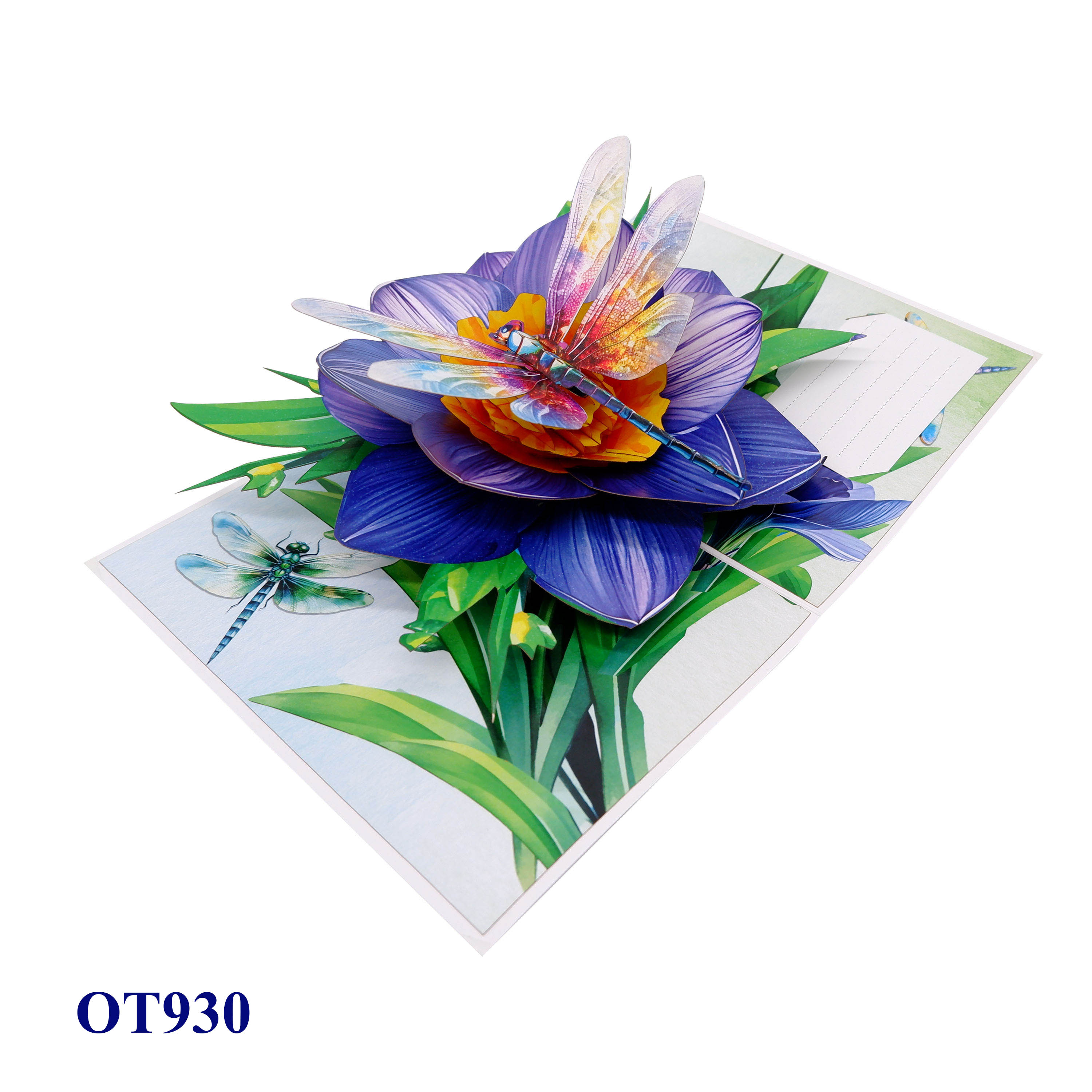 Purple Narcissus Flowers Pop Up Card