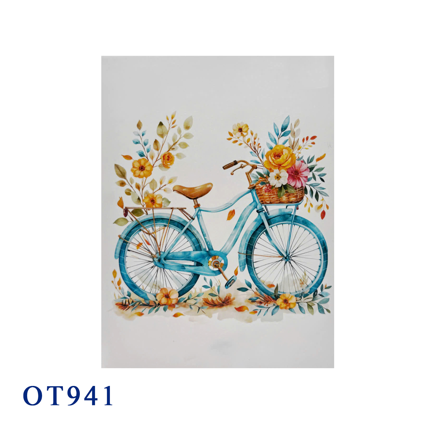 Bicycle Flowers Pop Up Card
