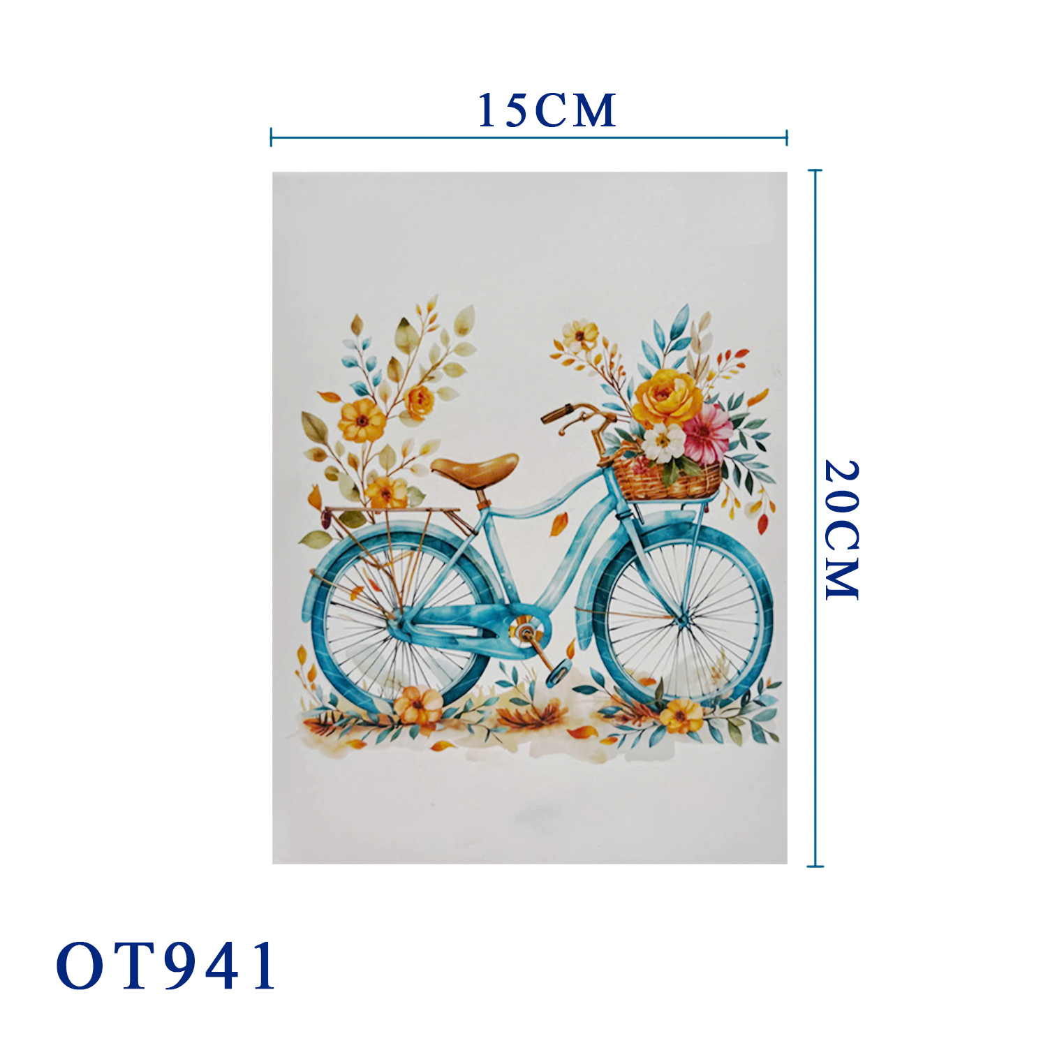 Bicycle Flowers Pop Up Card