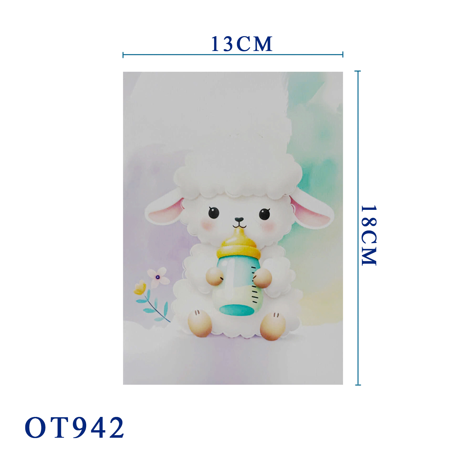 Lamb Christening Pop Up Card