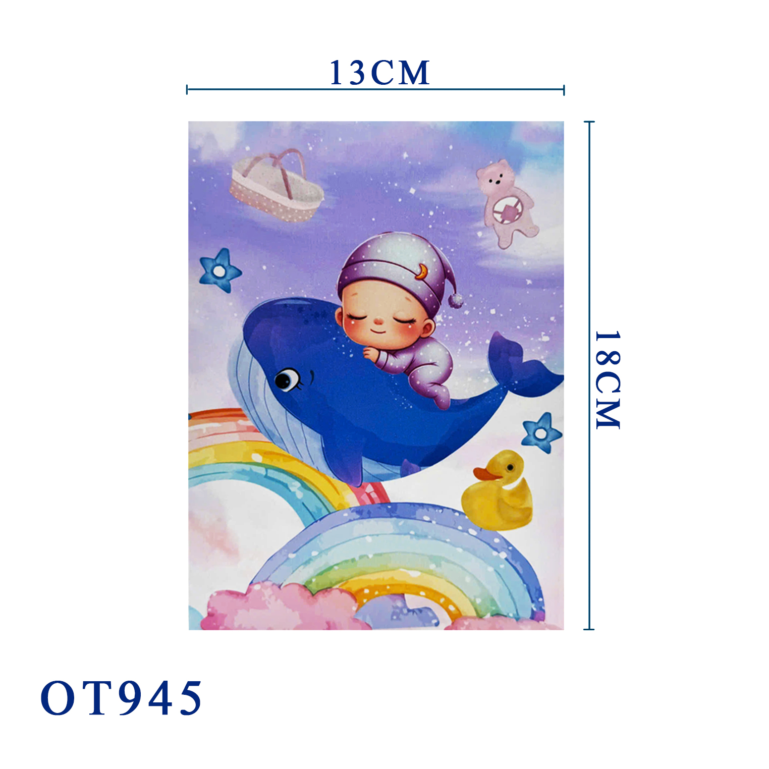 Sleepting Baby Whale 3D Pop Up Card