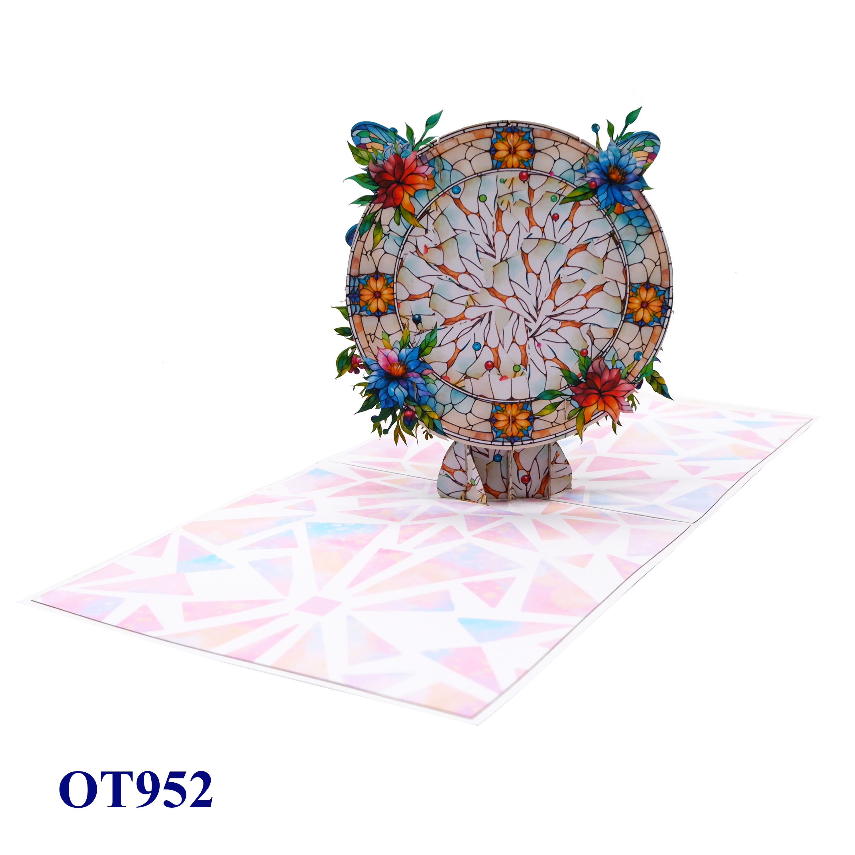 Stained Glass Dragonfly 3D Pop Up Card