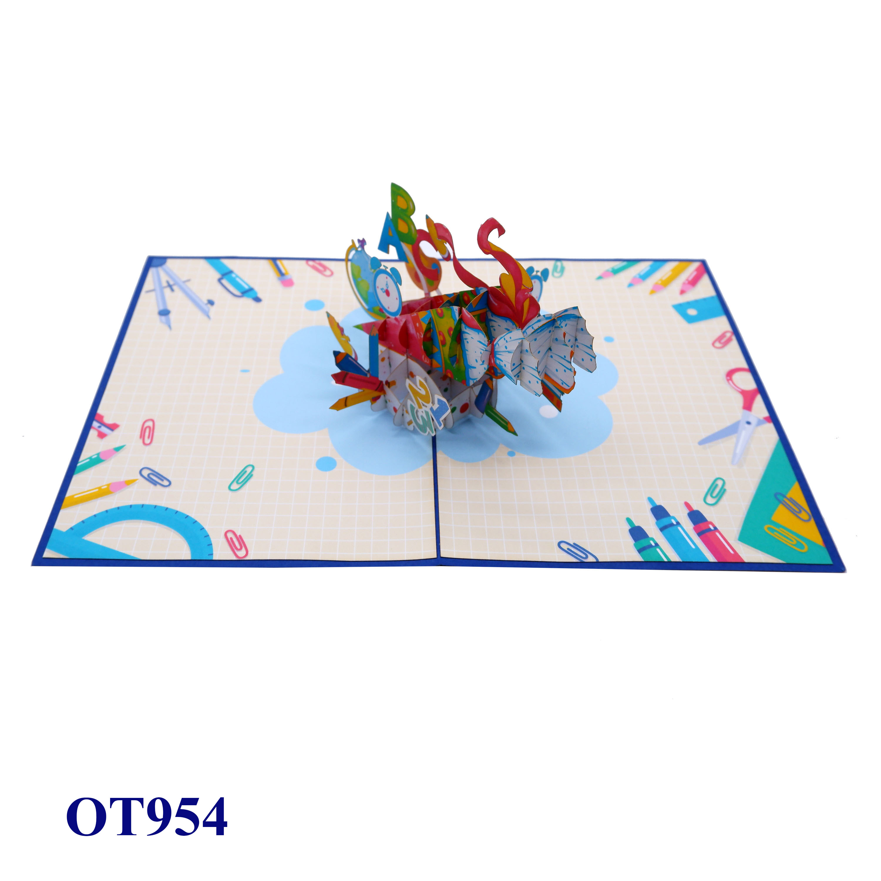 Candy Back To School 3D Pop-up Greeting Card