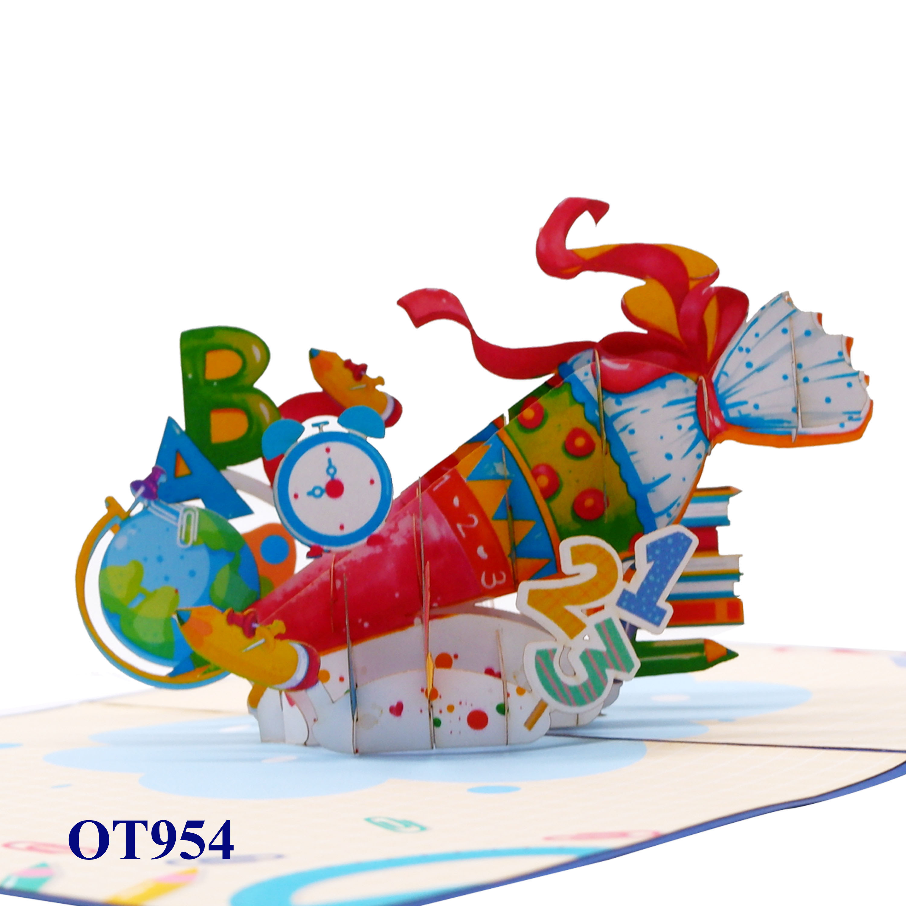 Candy Back To School 3D Pop-up Greeting Card