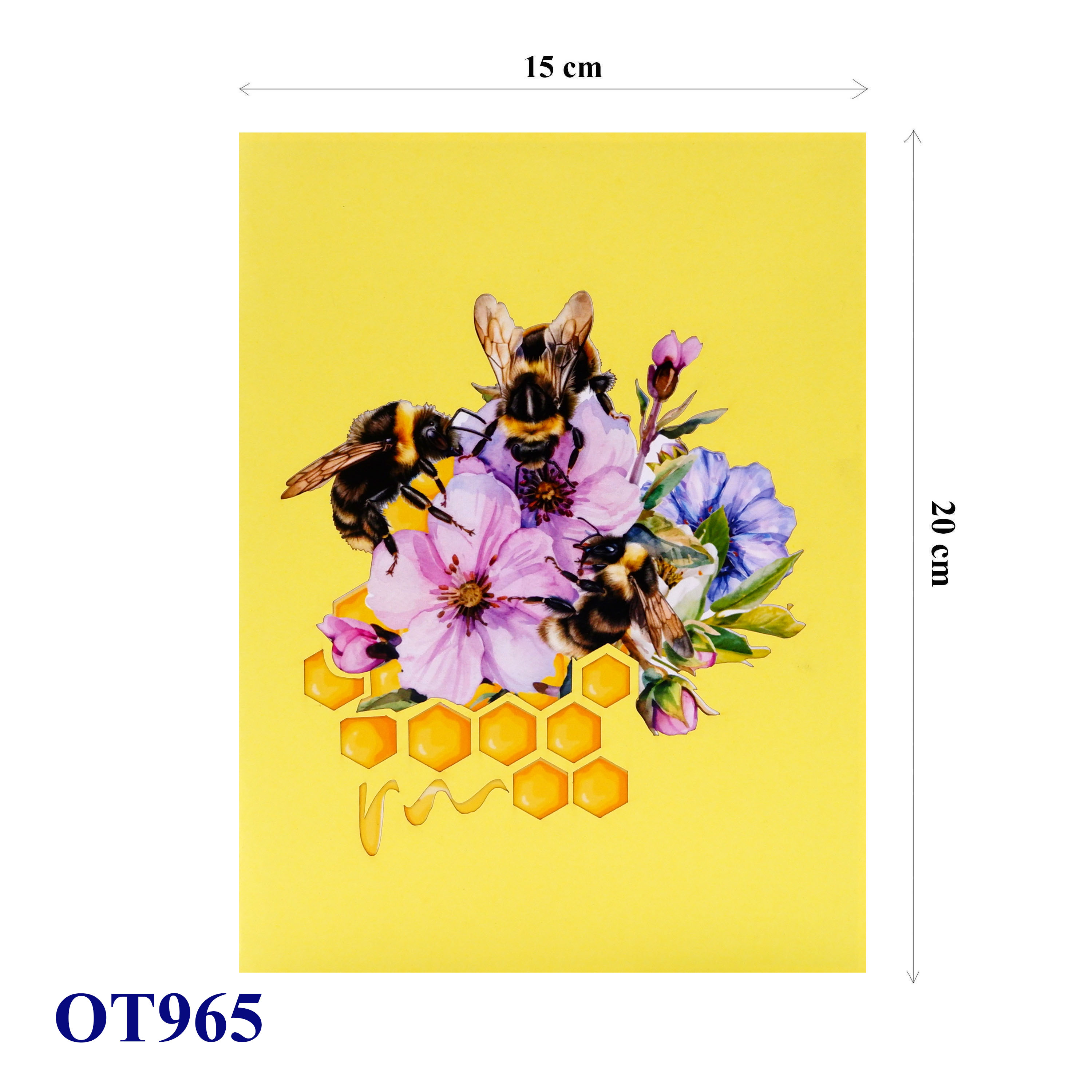 Buzzing Bees & Honeycomb – Pop-Up Card