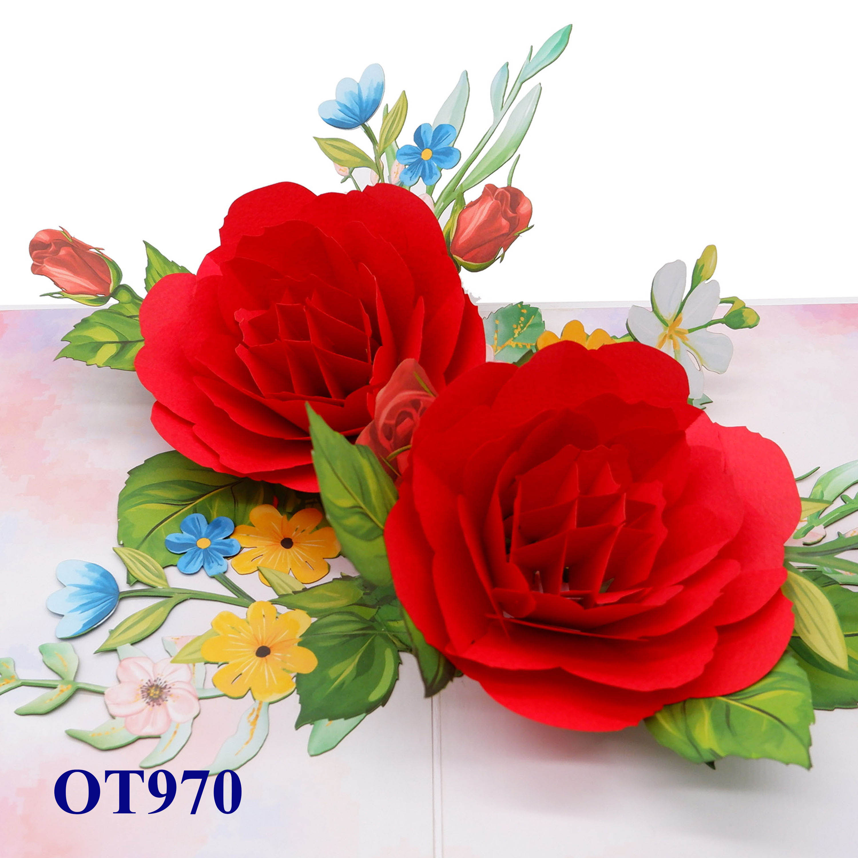 Red Roses Pop-Up Card