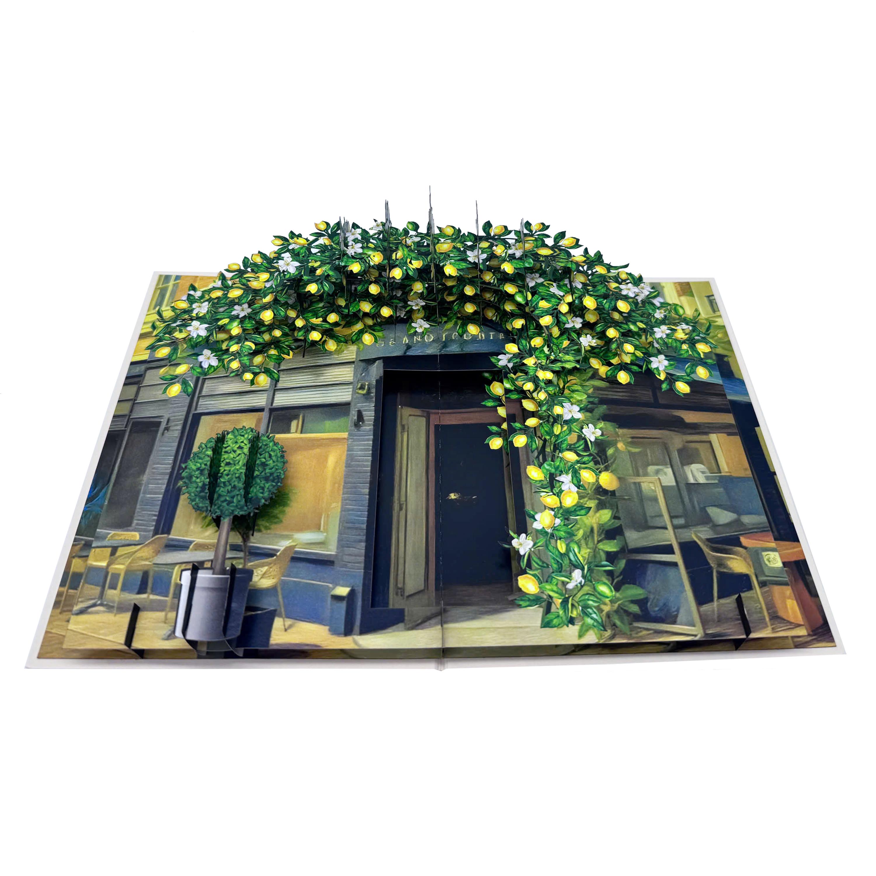 Lemon Café Pop-Up Card – A Refreshing 3D Greeting Card