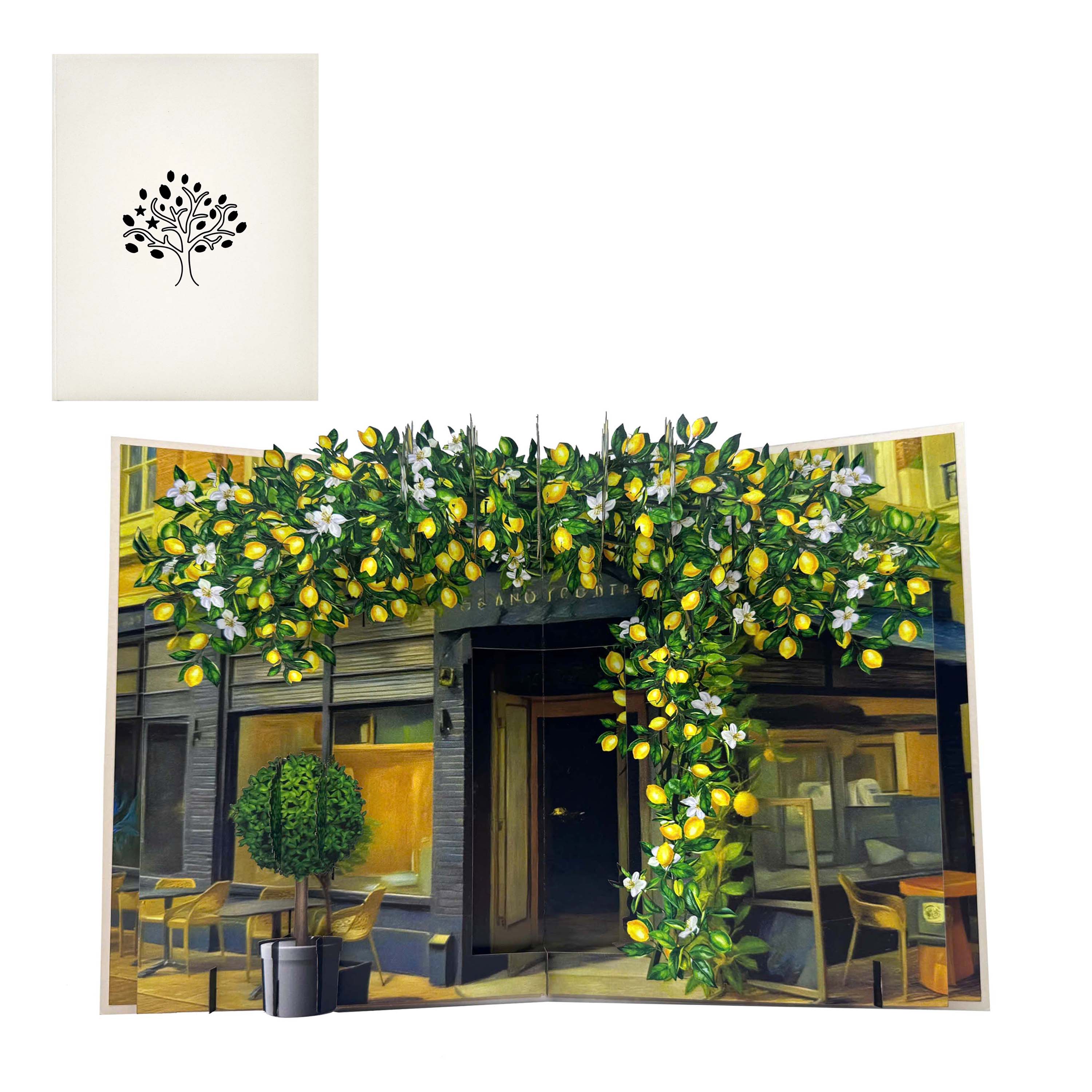 Lemon Café Pop-Up Card – A Refreshing 3D Greeting Card