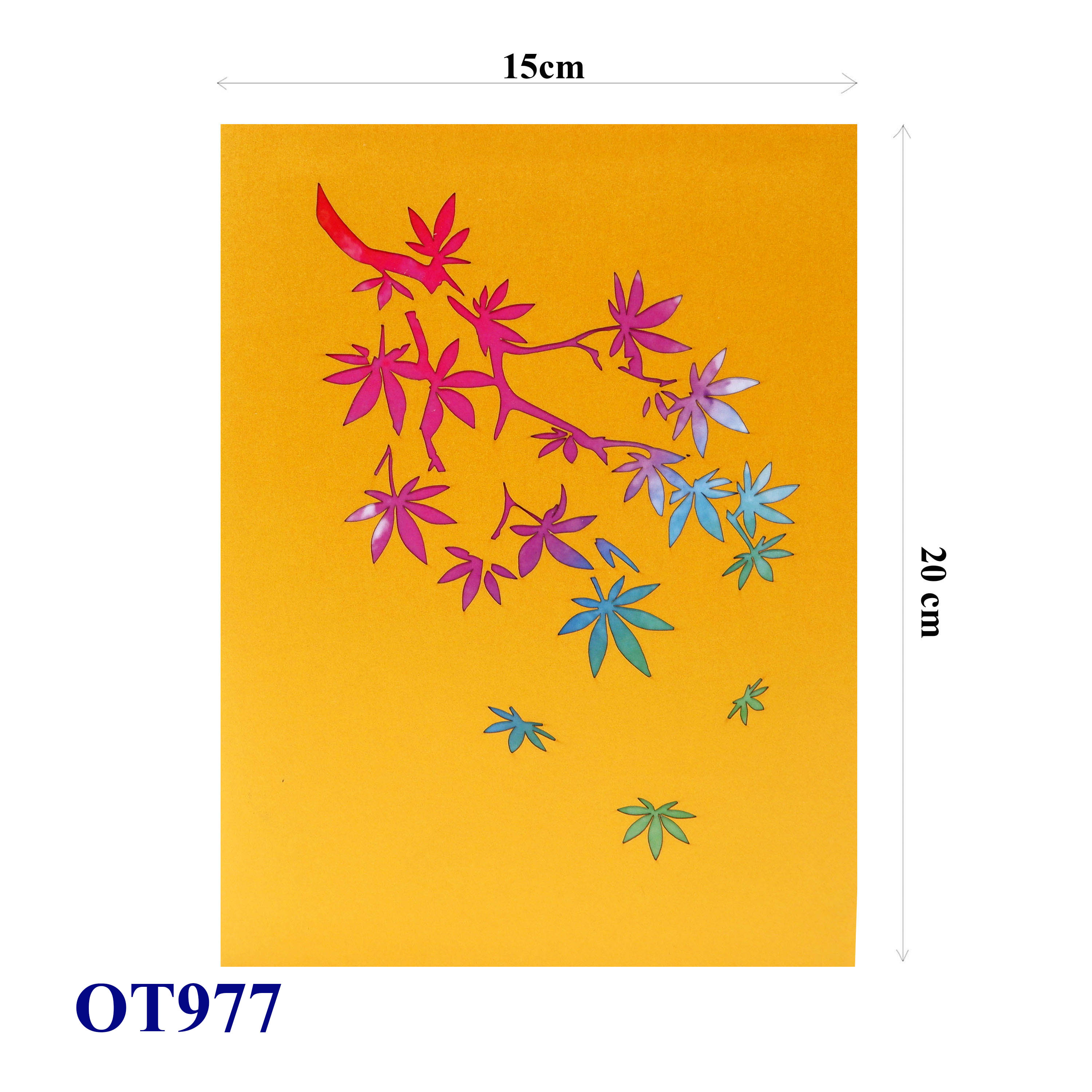 Rainbow Maple Tree Pop-Up Card – Handmade 3D Greeting Card