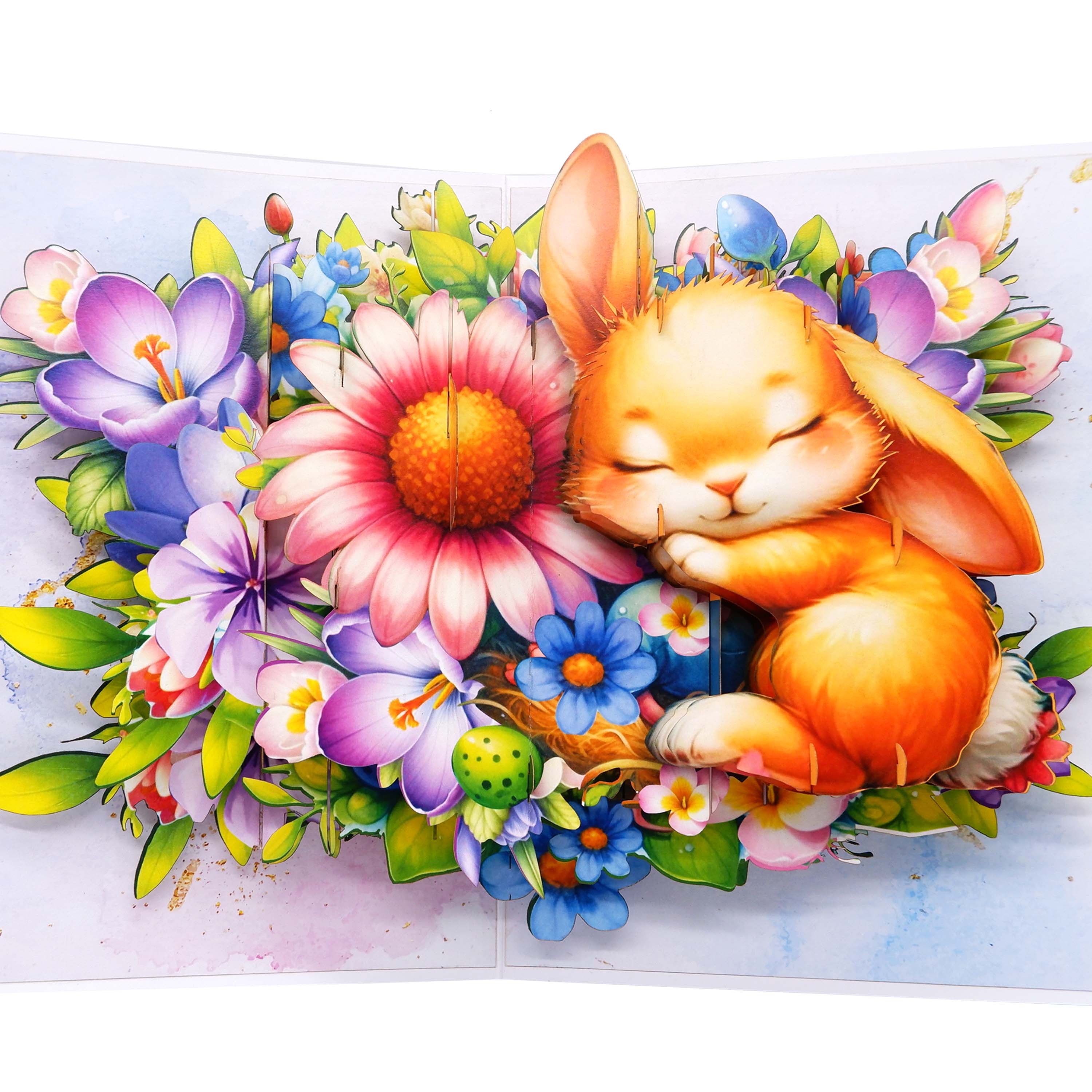 Sleeping Bunny 3D Pop-Up Card – Handmade Greeting Card from Vietnam