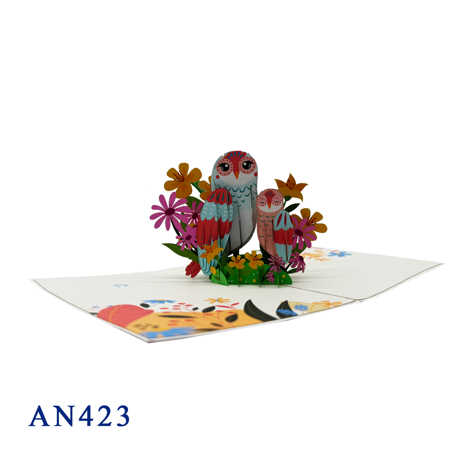 Owl Family Pop Up 3D Greeting Card