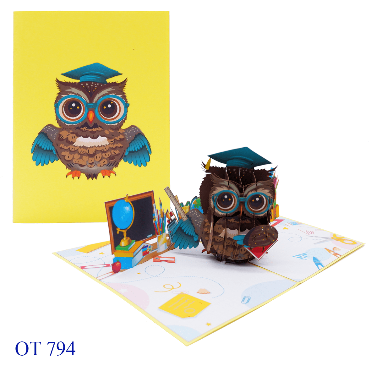 Owl Graduation Pop Up Card