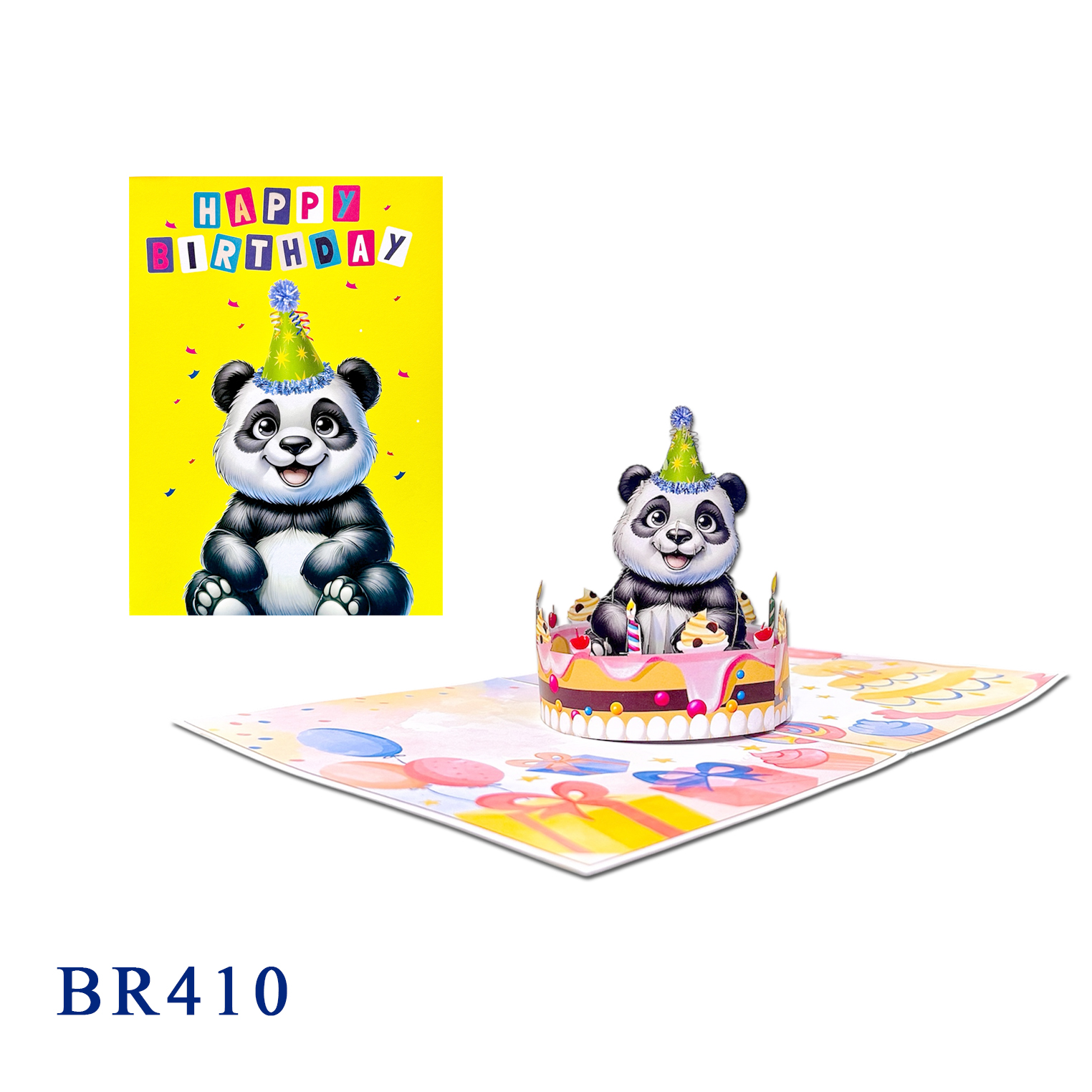 Panda Birthday Cake Pop-Up Card