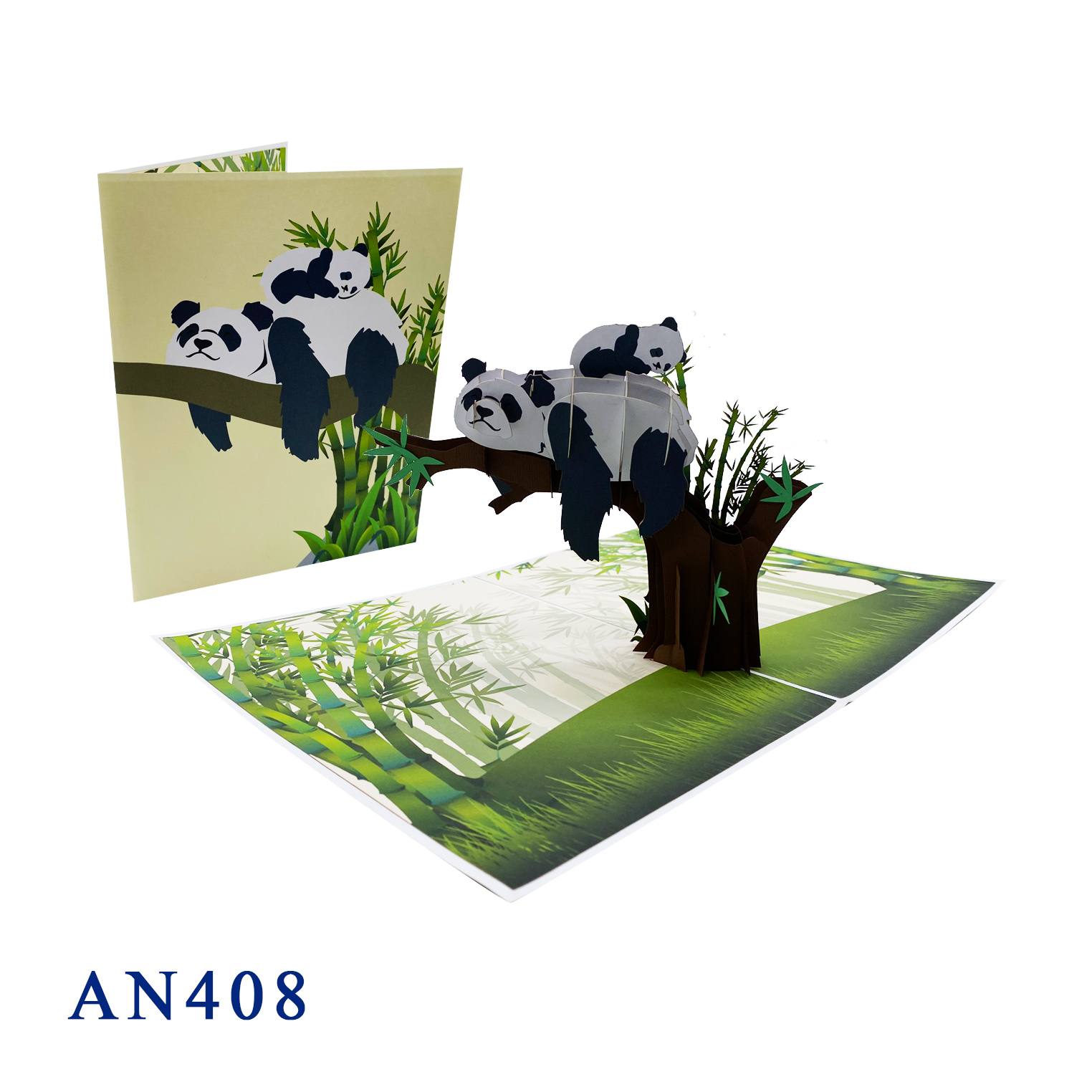 Family Panda Pop Up Card