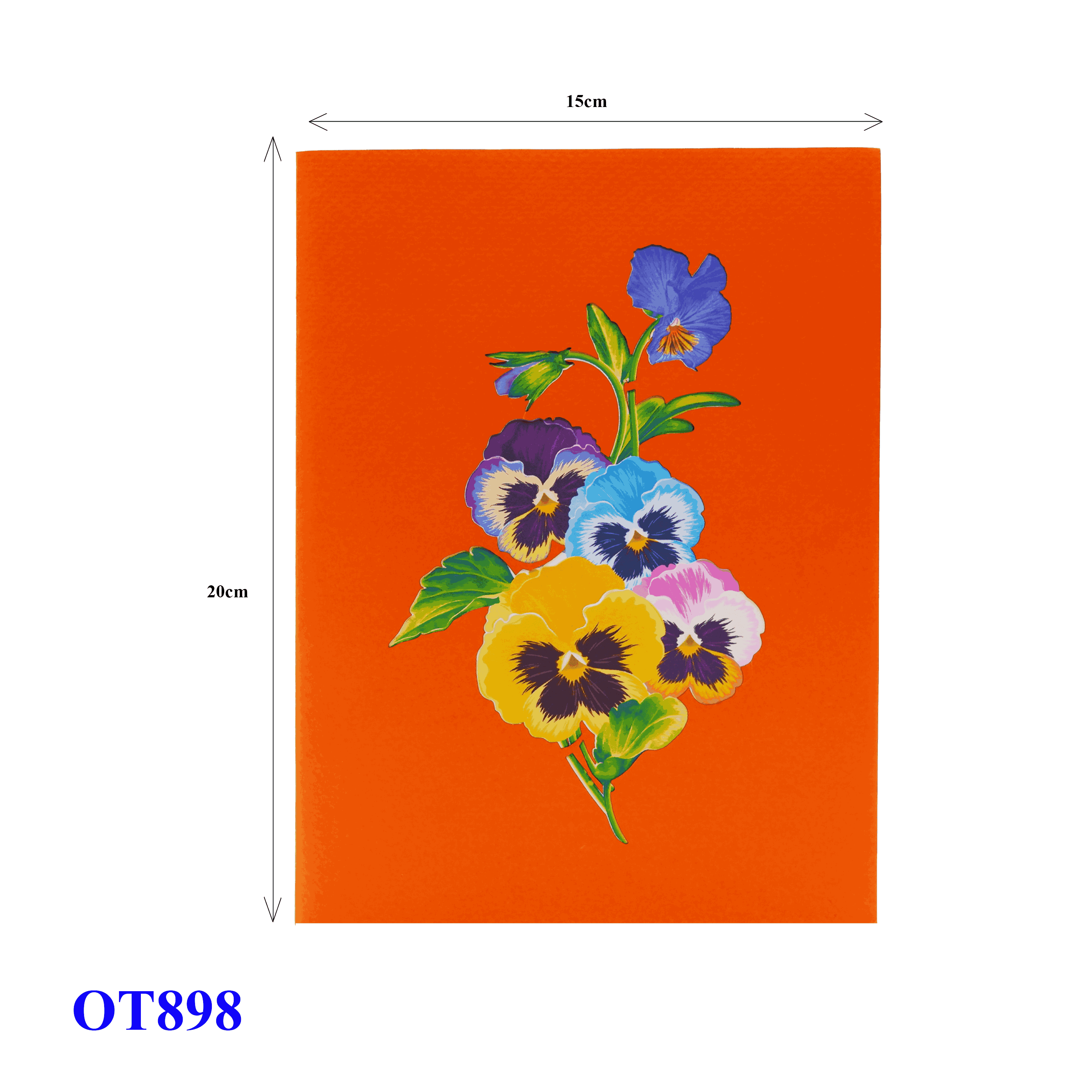 Pansy Garden Pop Up Card