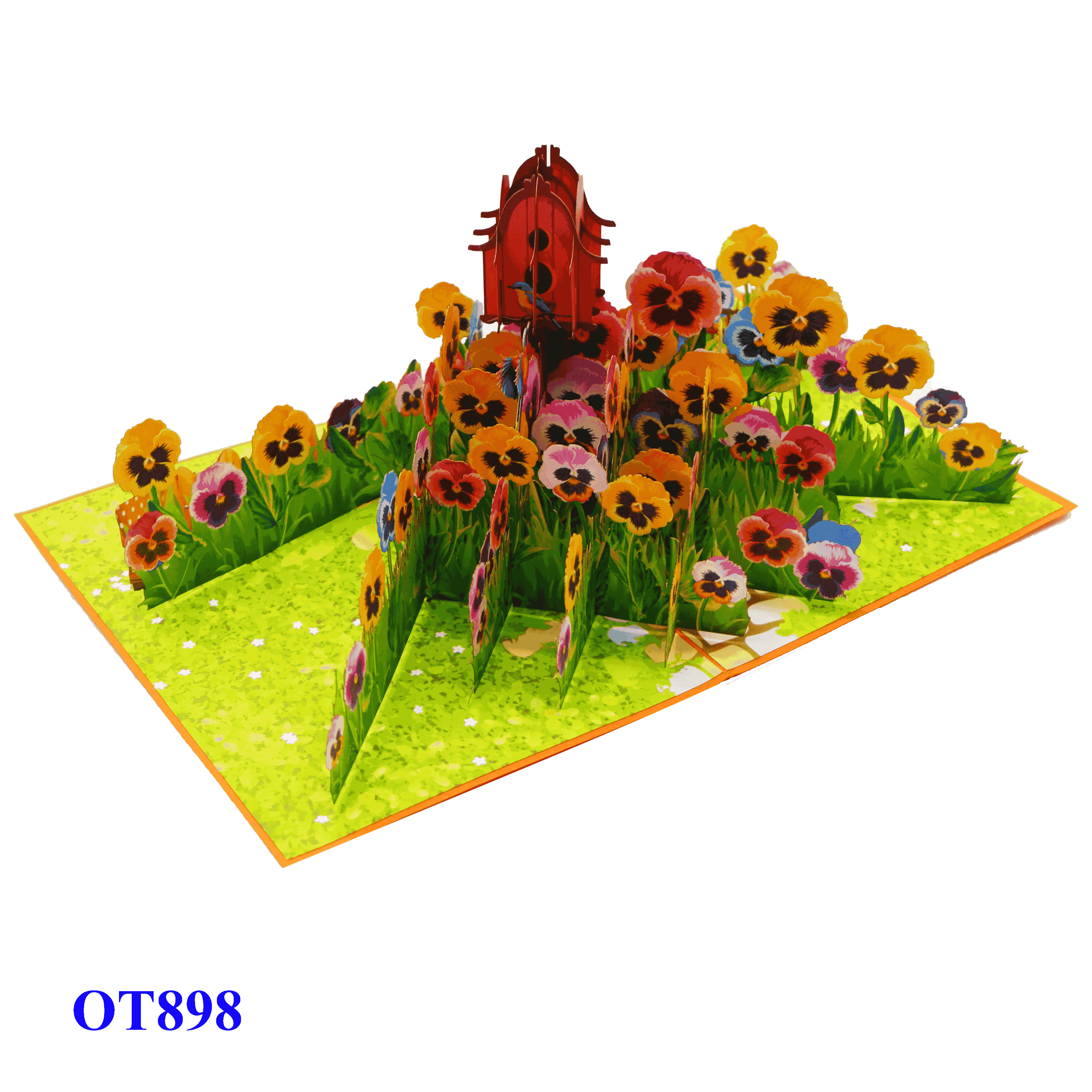 Pansy Garden Pop Up Card