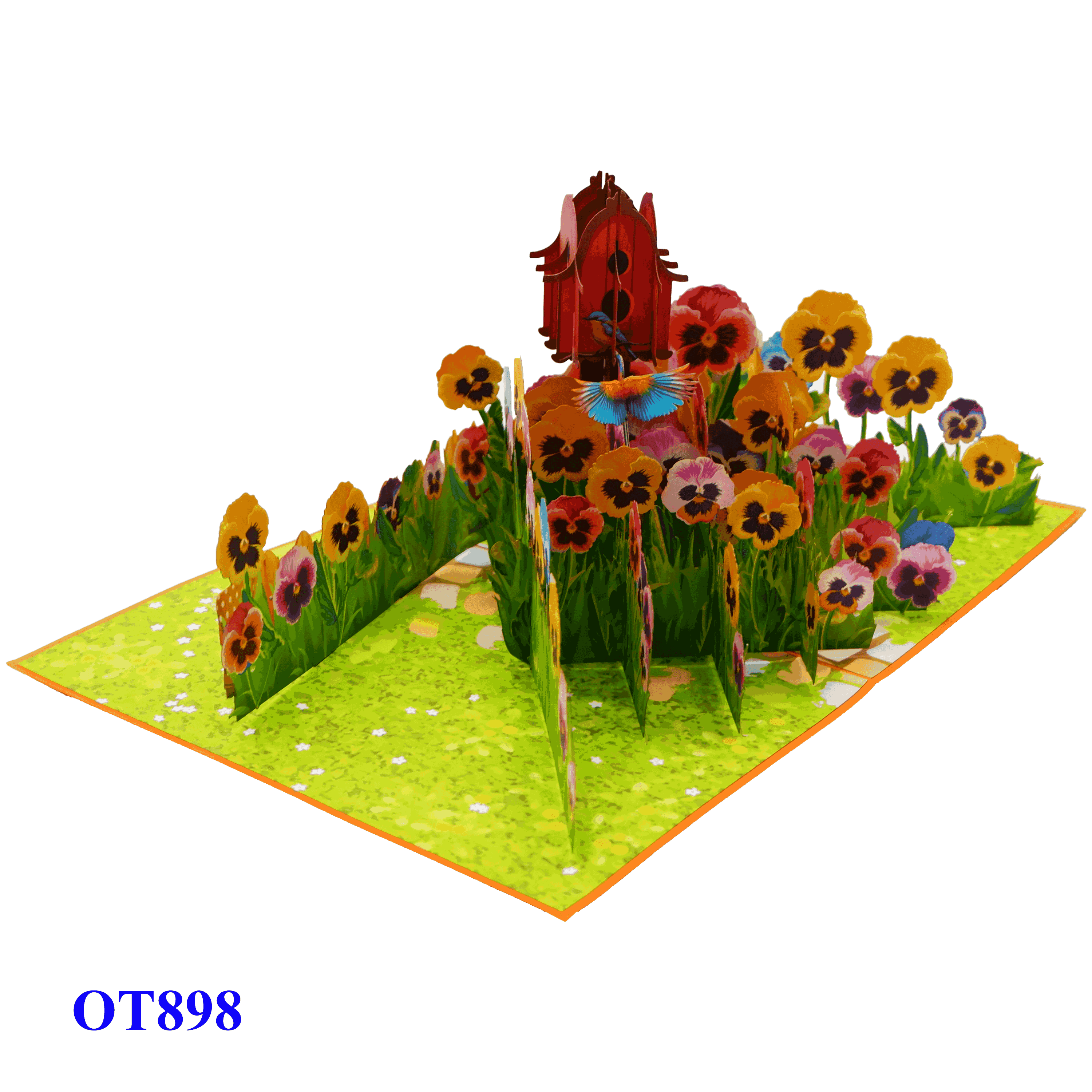 Pansy Garden Pop Up Card