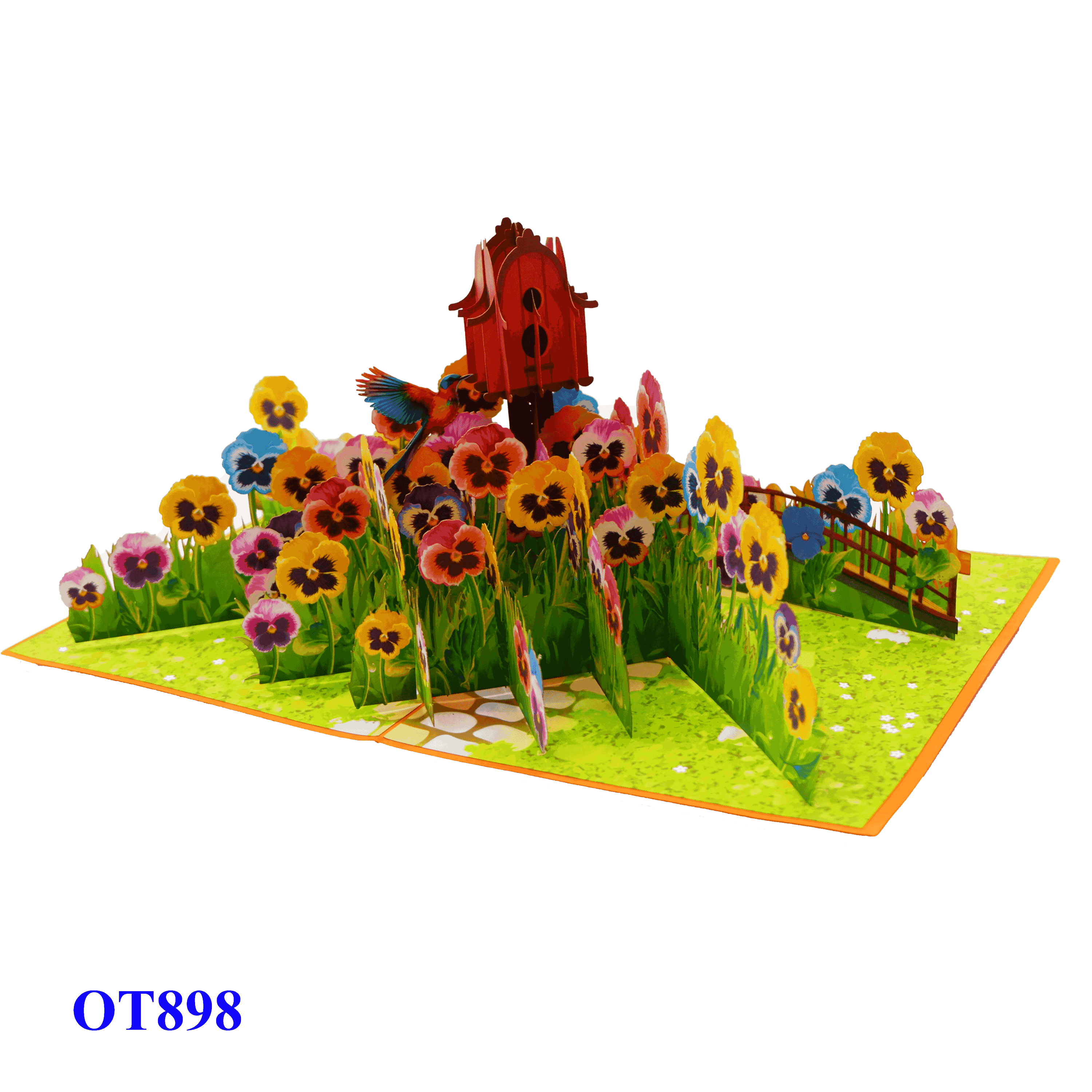 Pansy Garden Pop Up Card