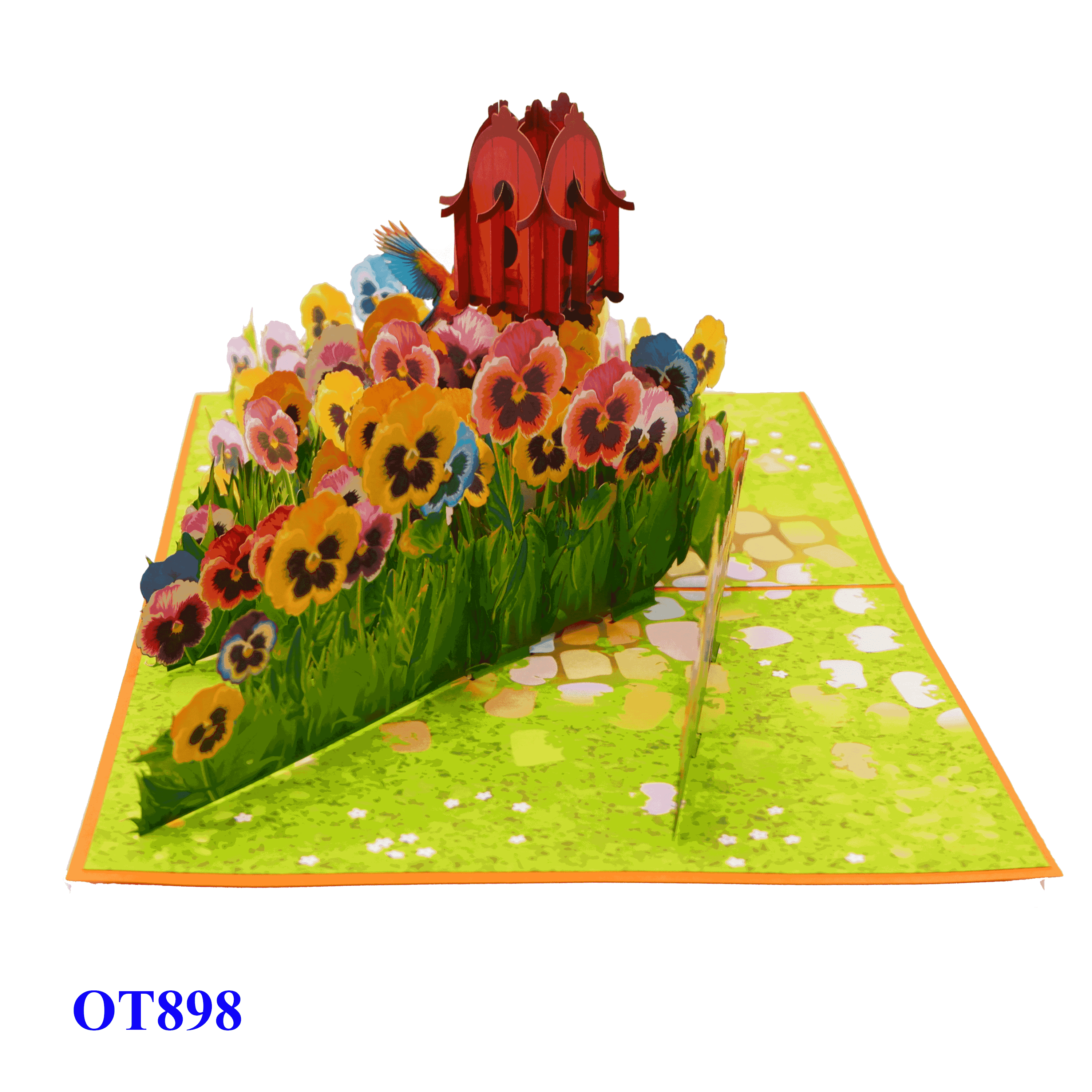 Pansy Garden Pop Up Card