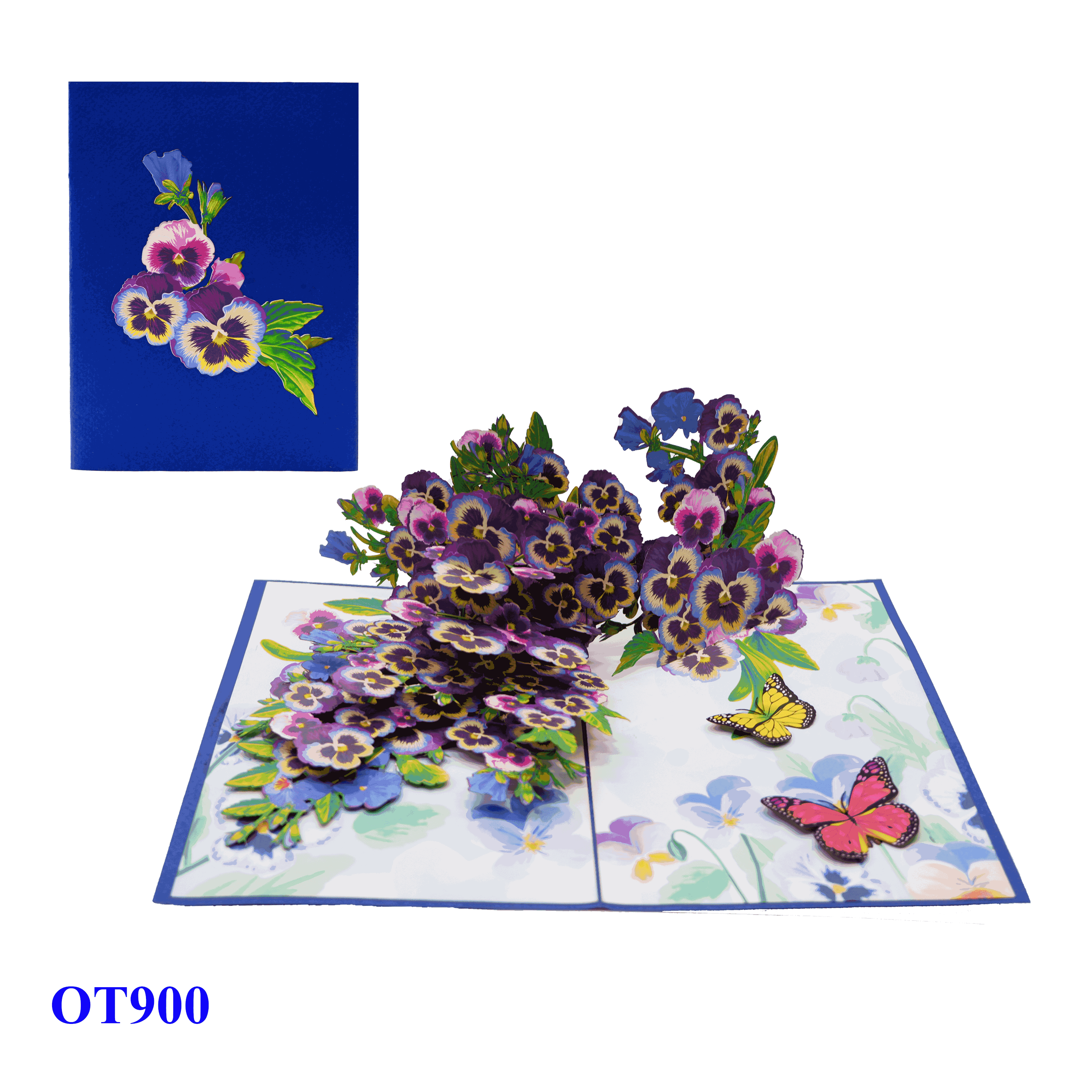 Pansy Butterfly Pop Up Card