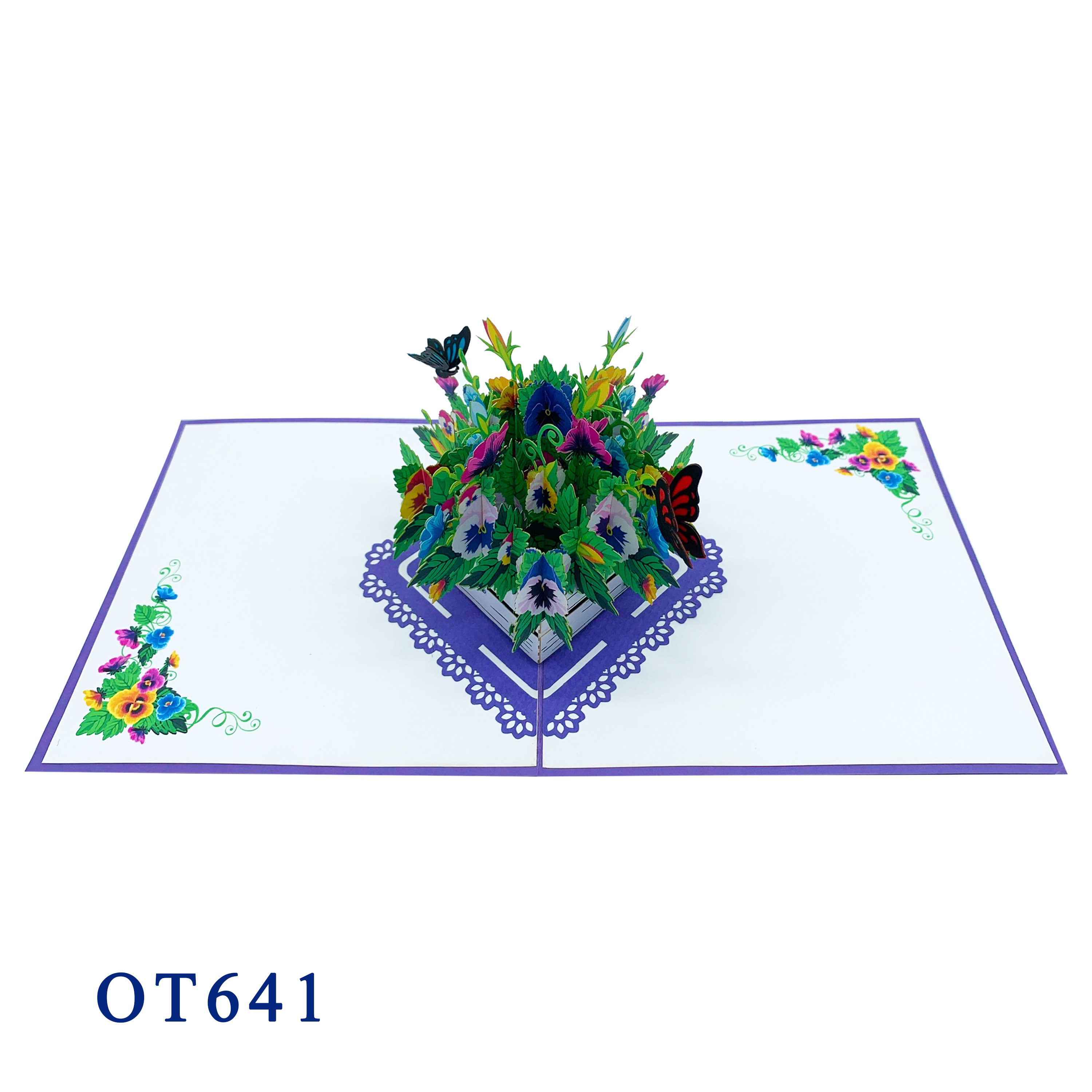 Pansy pop up card