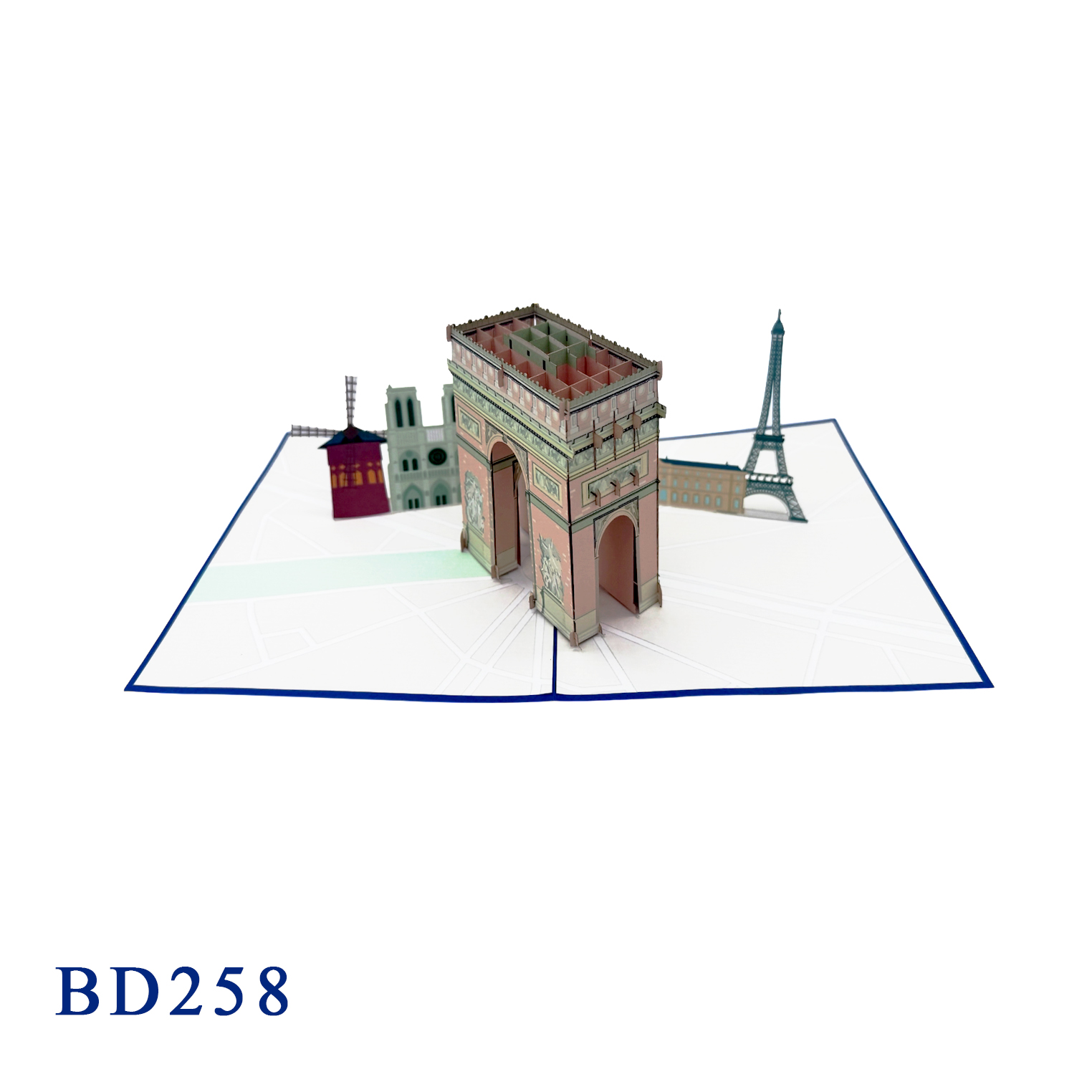 Paris Landmarks Pop-Up Card