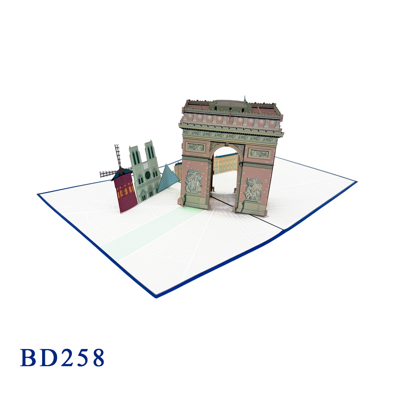 Paris Landmarks Pop-Up Card