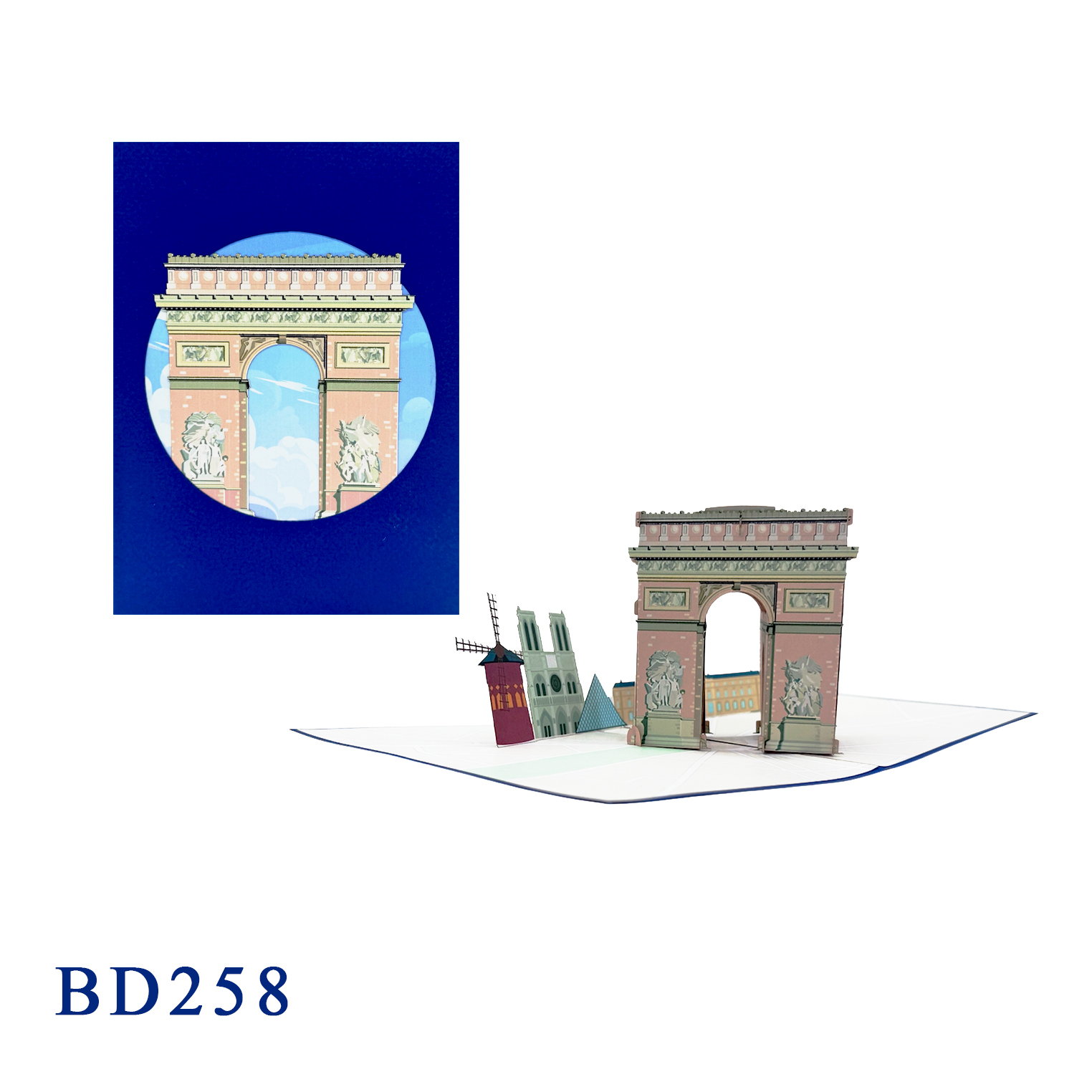 Paris Landmarks Pop-Up Card