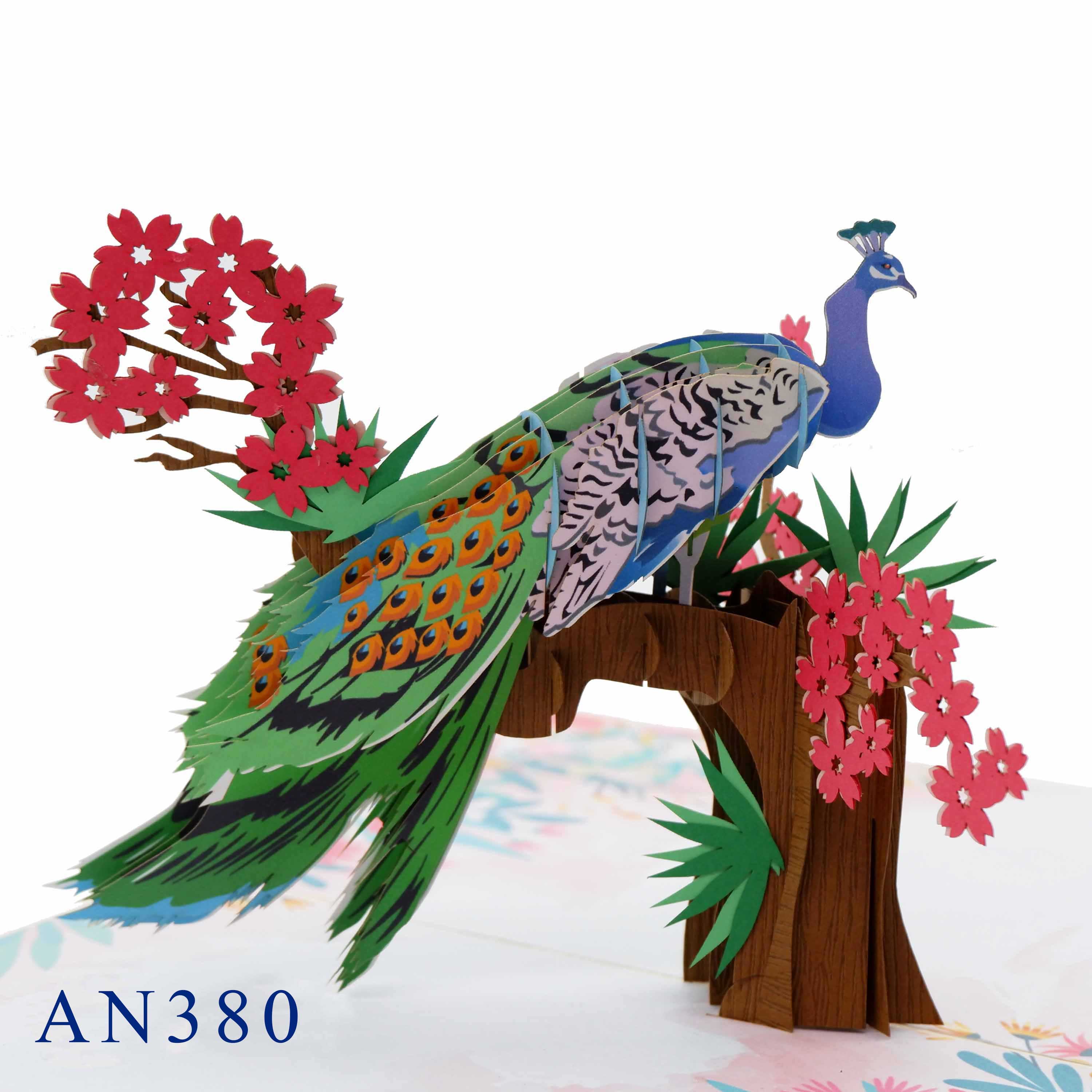 Peacock Pop Up Card