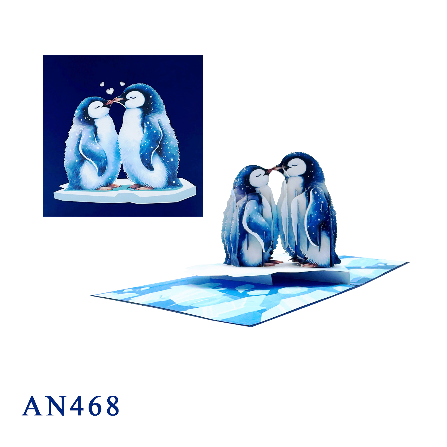 Penguin Couple Pop-Up Card
