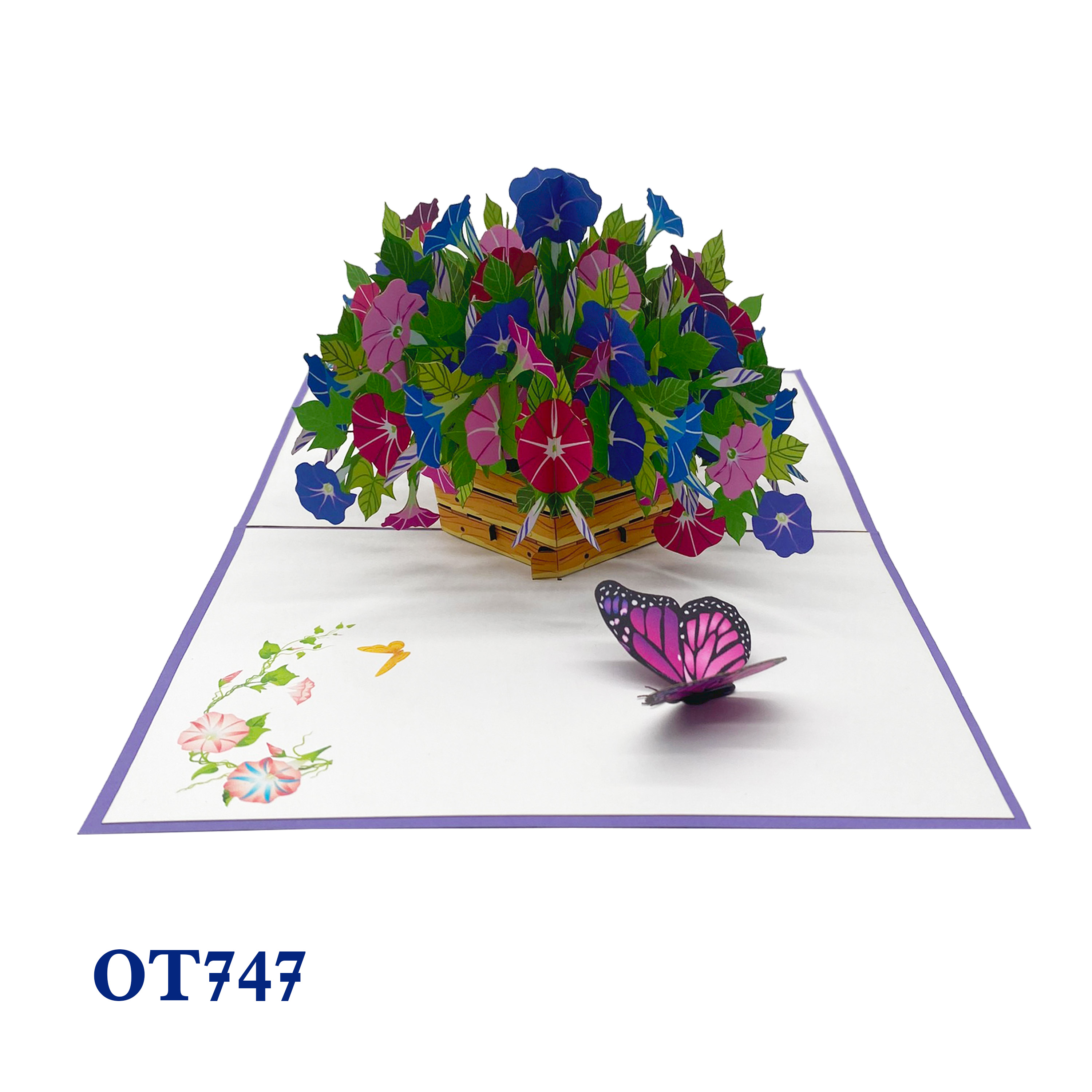 Petunia Flowers Pop Up Card