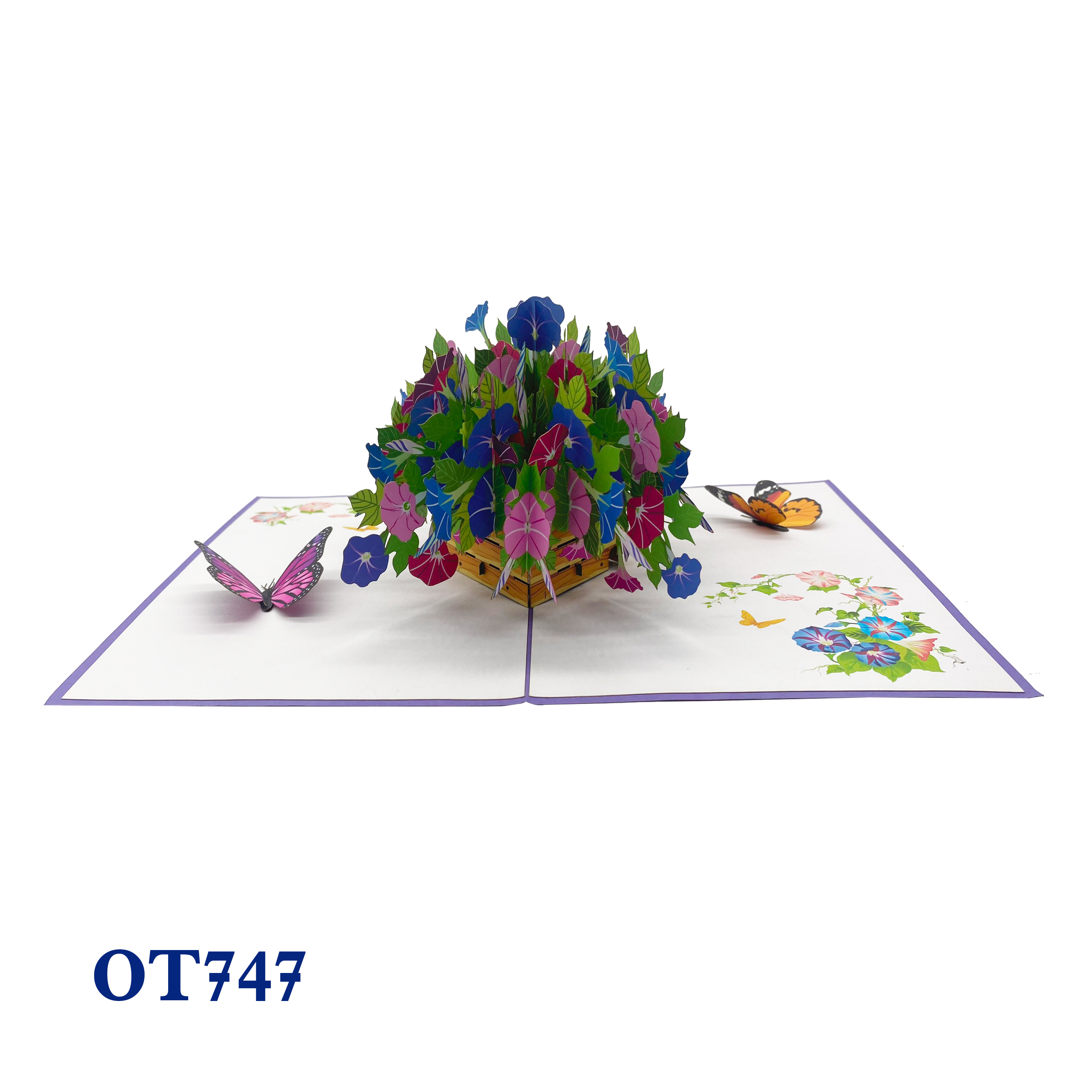 Petunia Flowers Pop Up Card