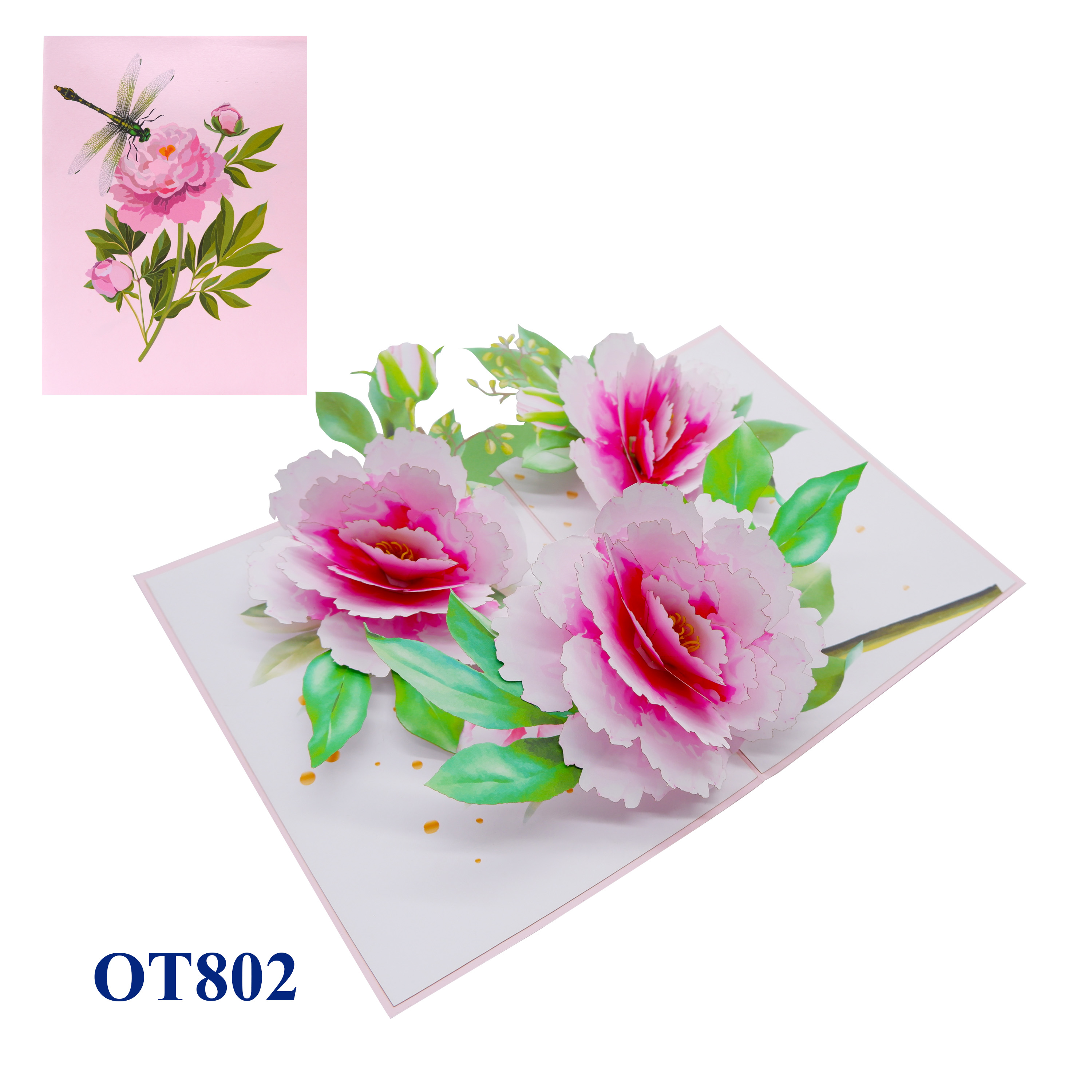 Peonies Pop Up Card