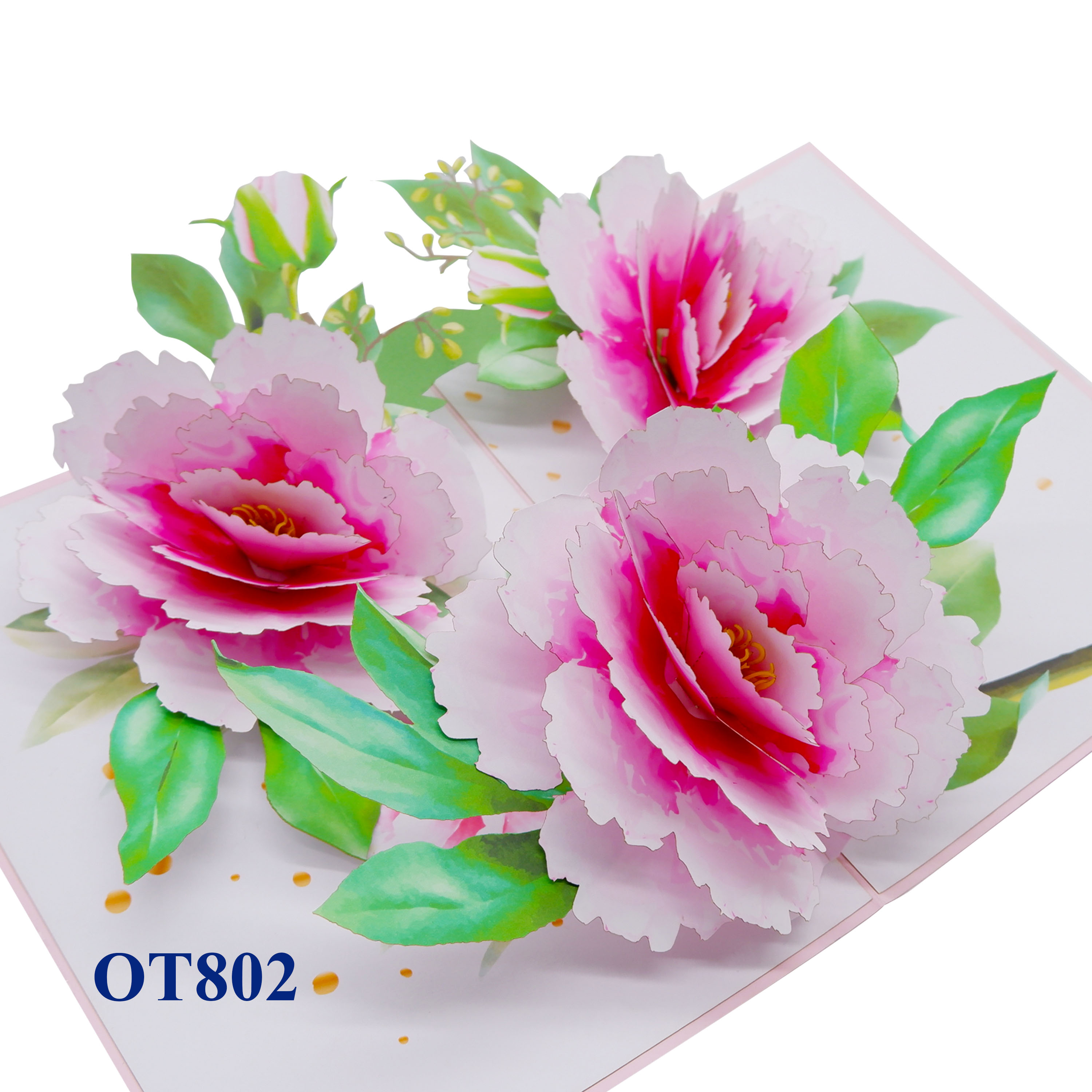 Peonies Pop Up Card
