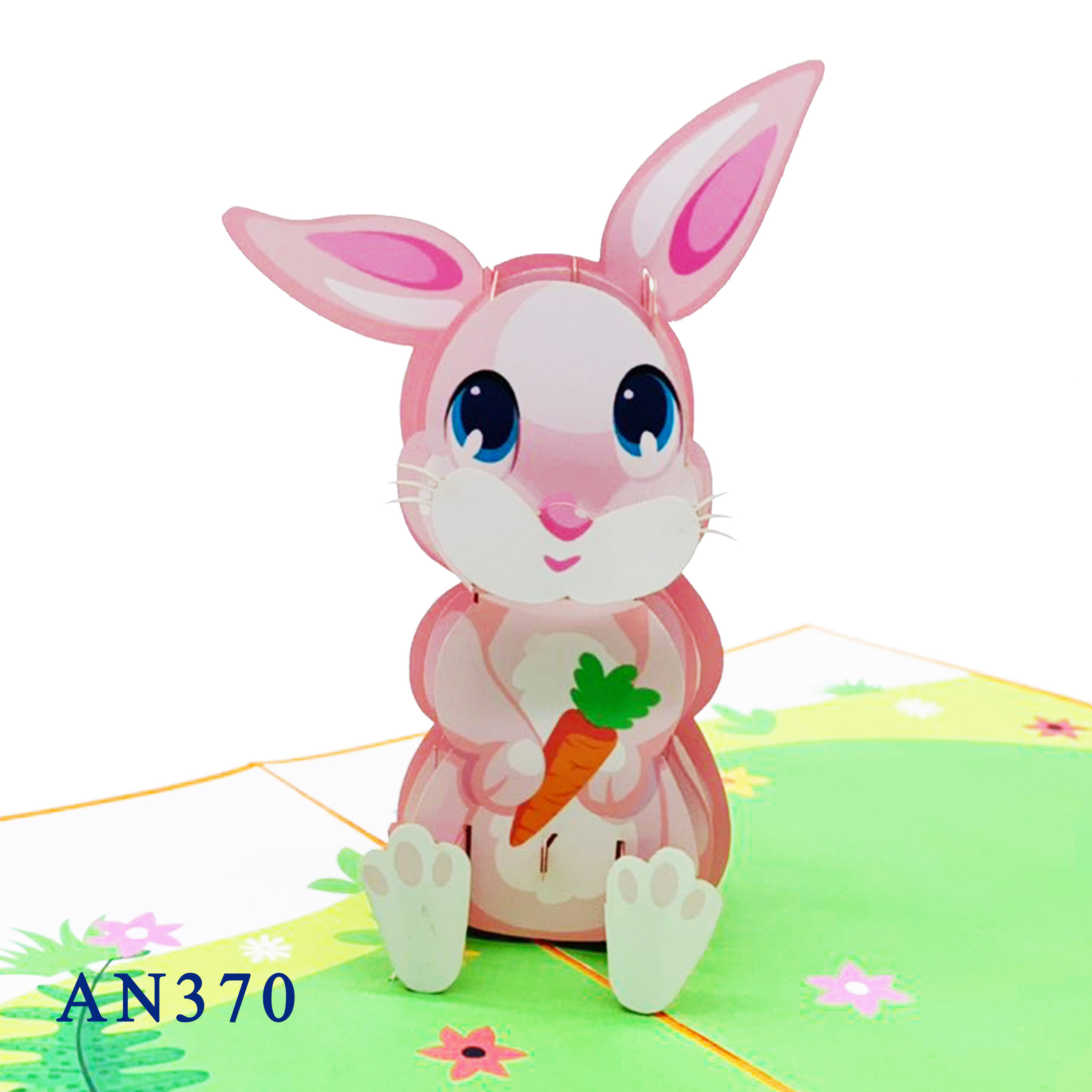 Pink Bunny Pop Up Card