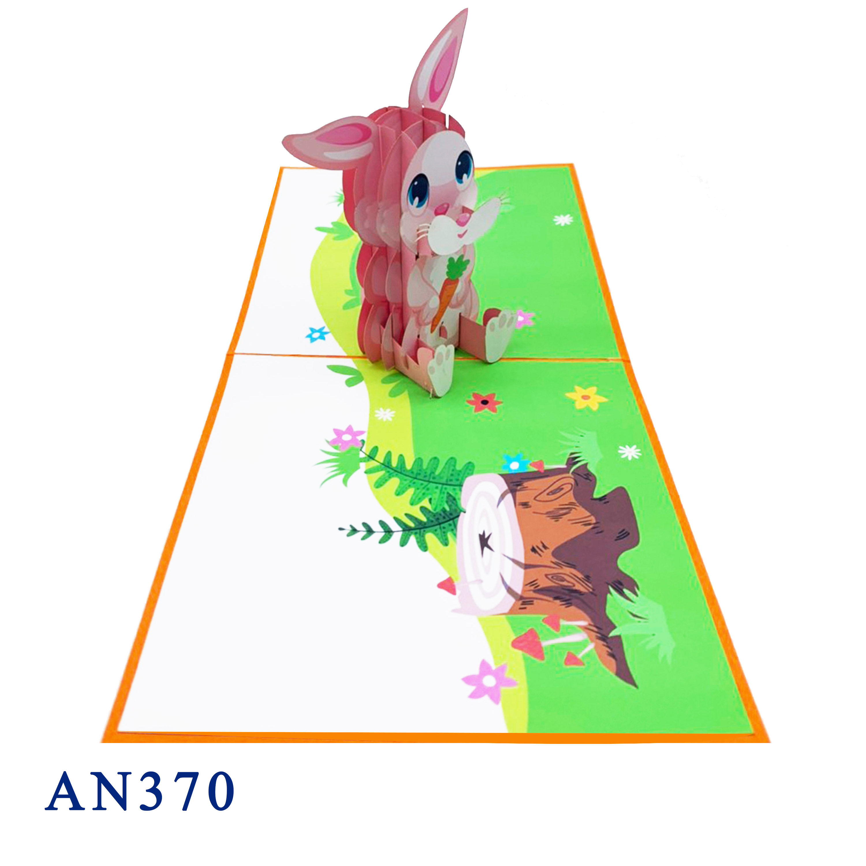 Pink Bunny Pop Up Card