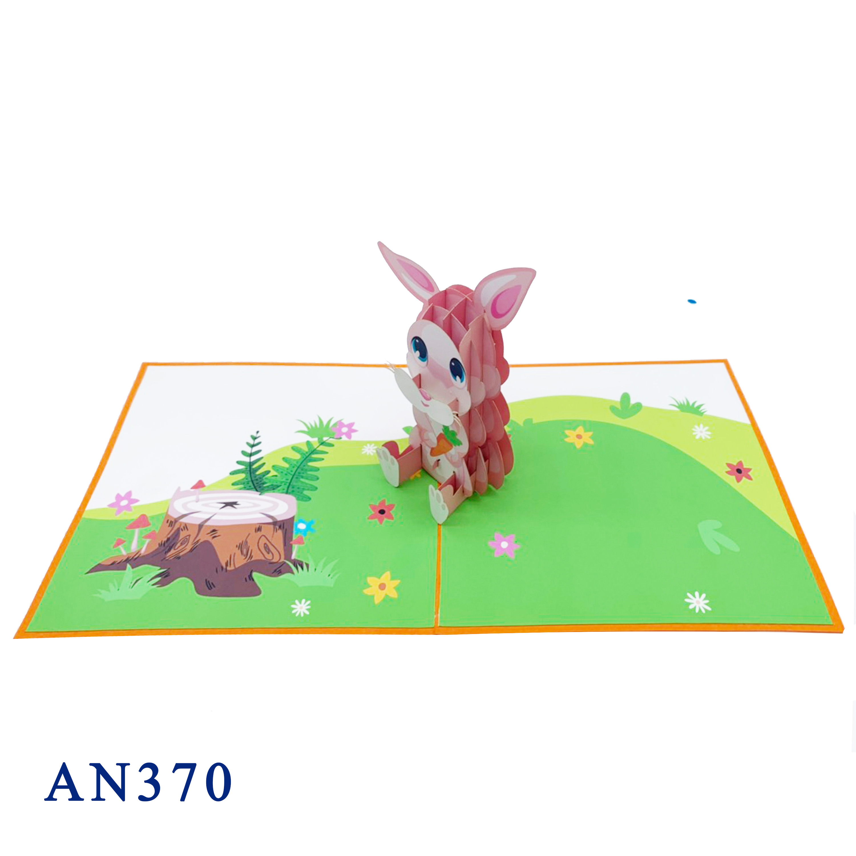 Pink Bunny Pop Up Card