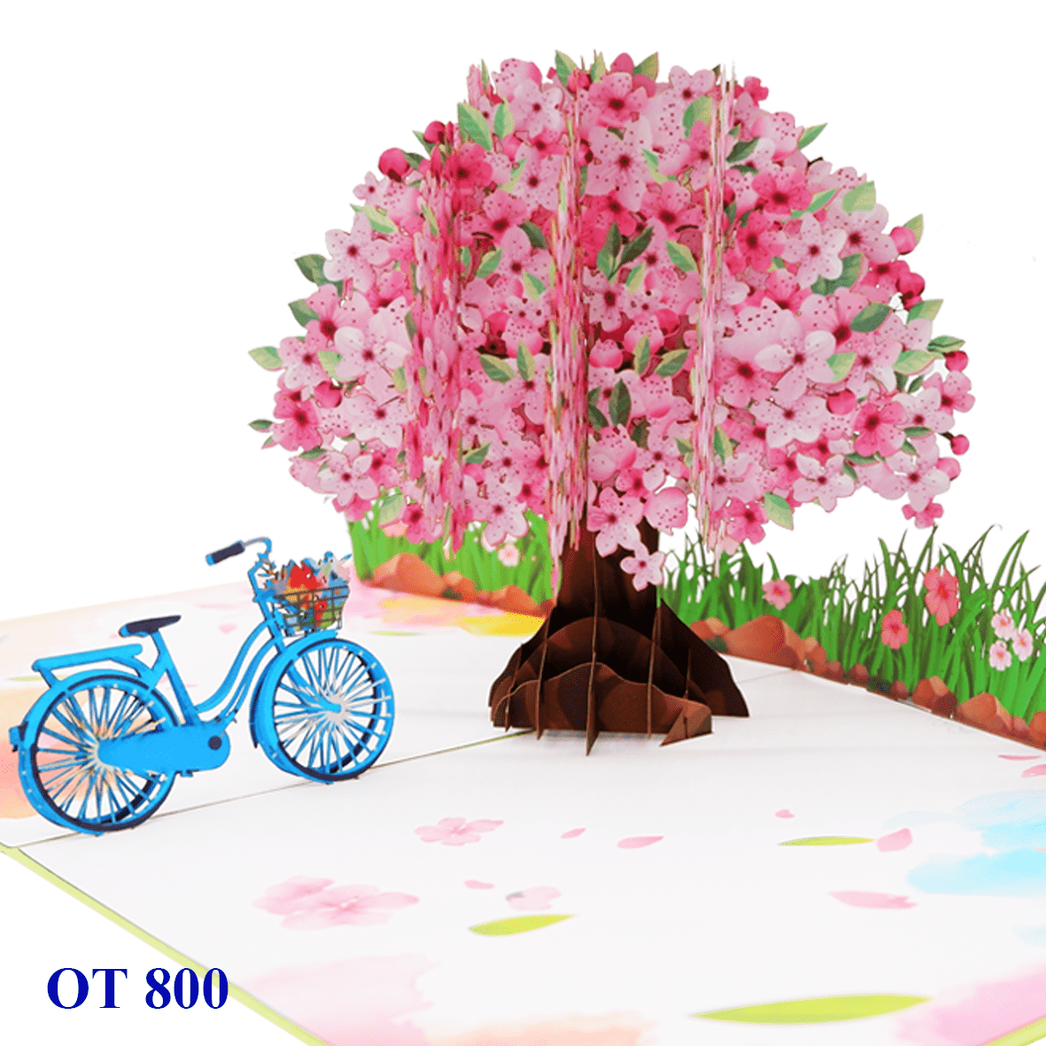 Pink Cherry Blossom Tree Pop Up Card