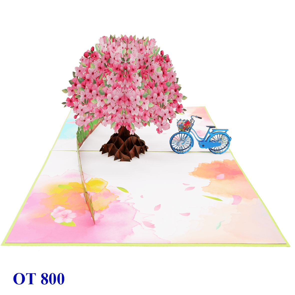 Pink Cherry Blossom Tree Pop Up Card
