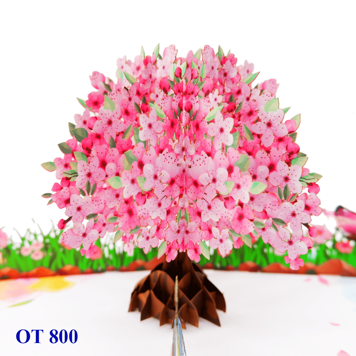 Pink Cherry Blossom Tree Pop Up Card