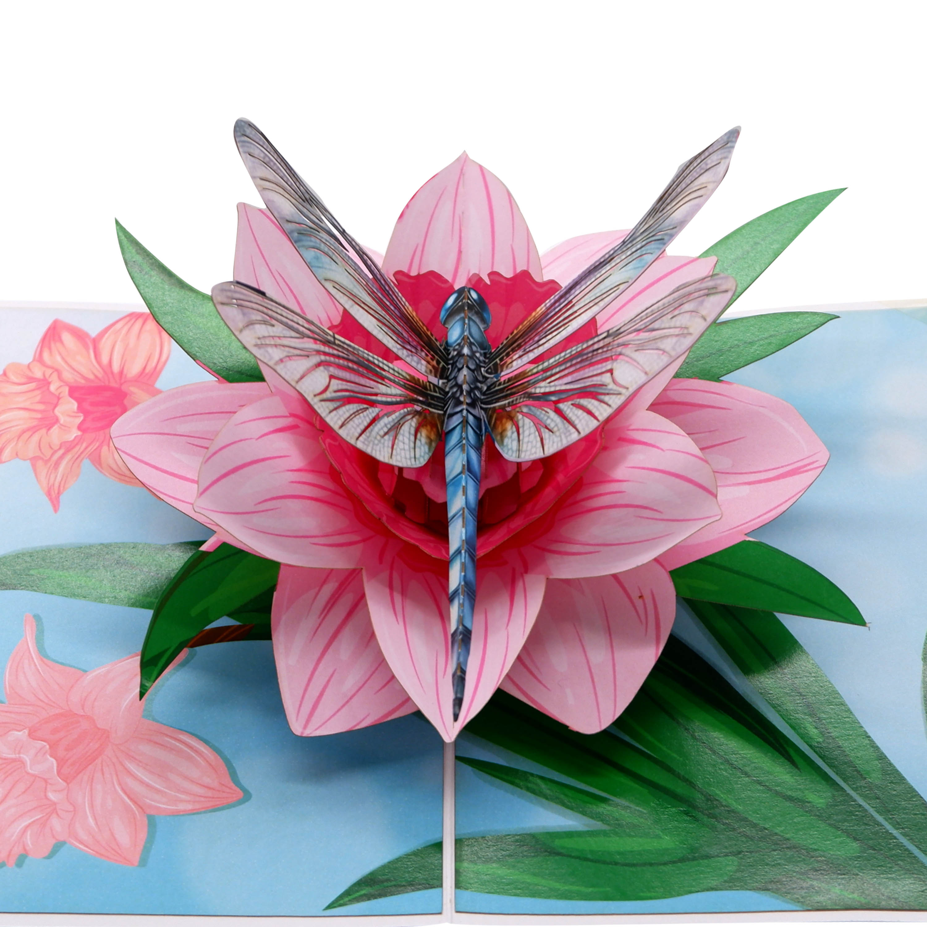 Pink Daffodils Pop Up Card