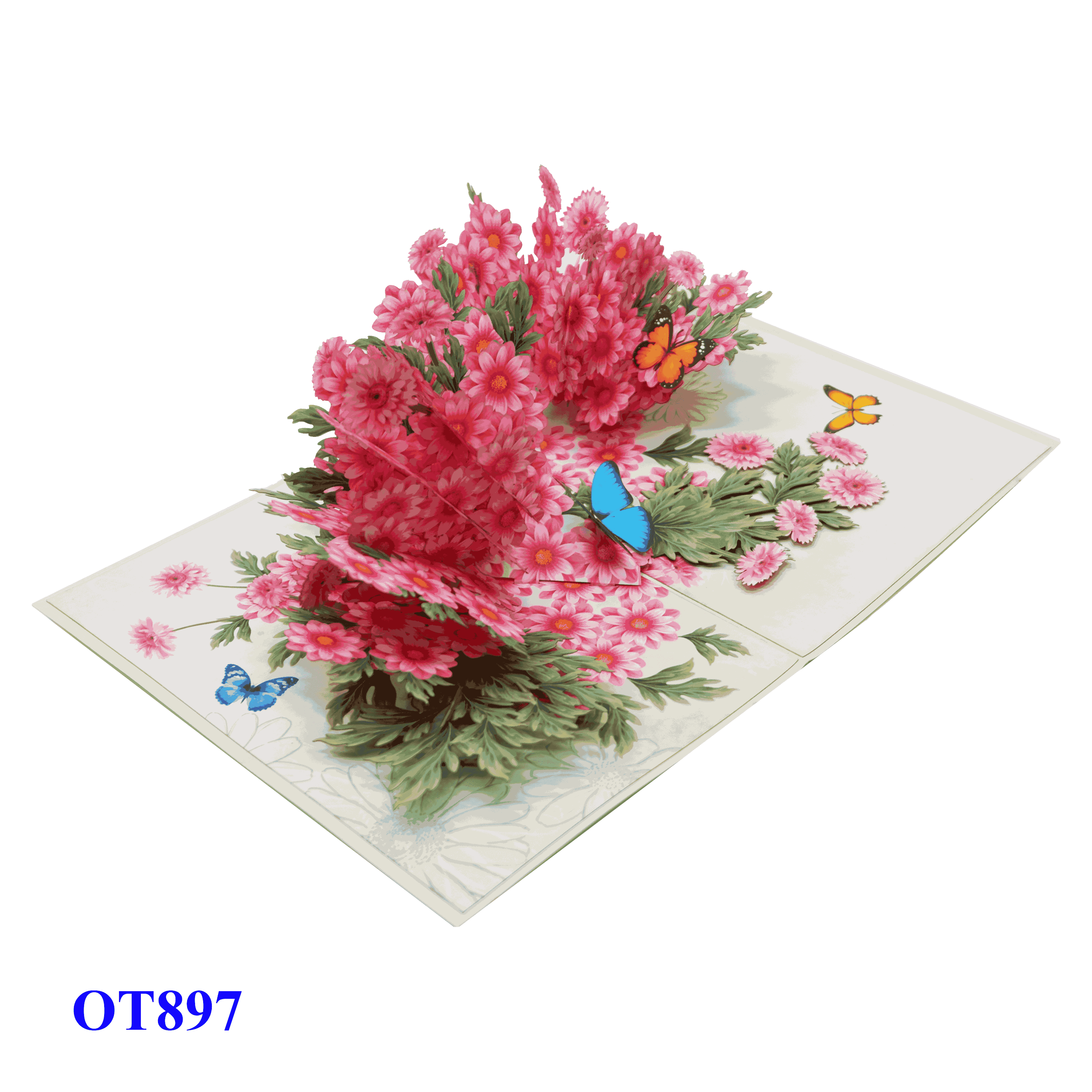 Pink Daisy Pop Up Card